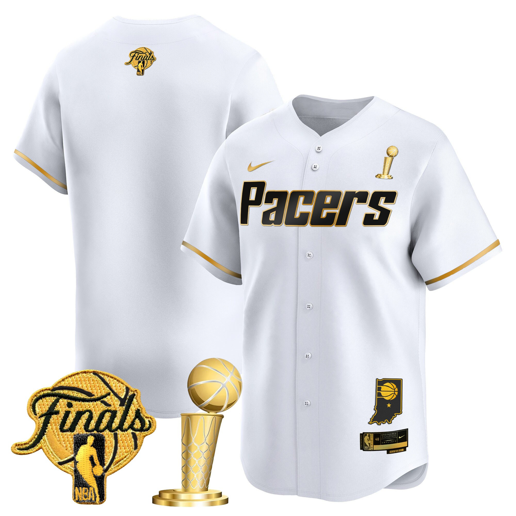 Men's Indiana Pacers 2025 Champions Vapor Baseball Jersey - All Stitched