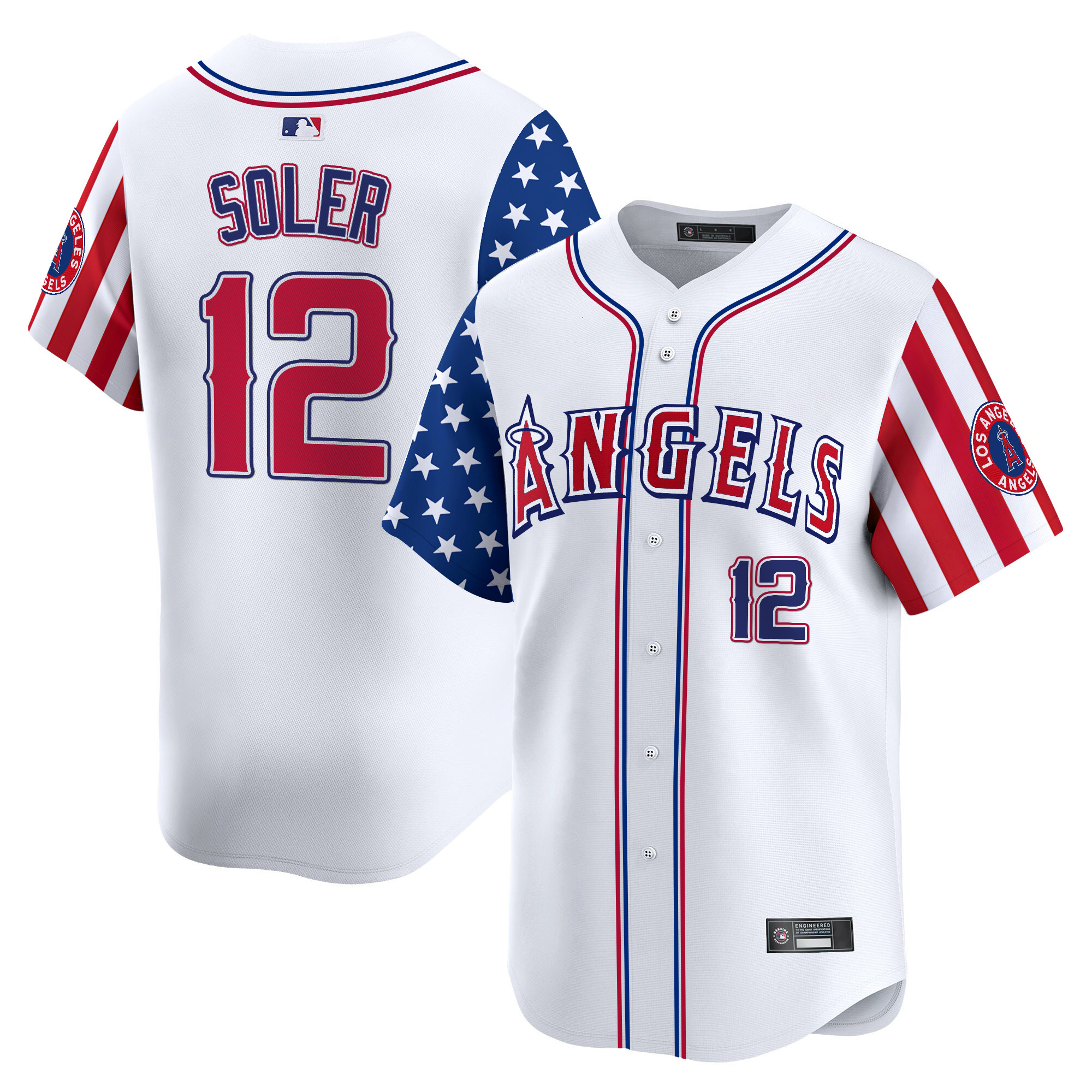 Men's Los Angeles Angels 2025 Independence Day Vapor Premier Limited Jersey - All Stitched