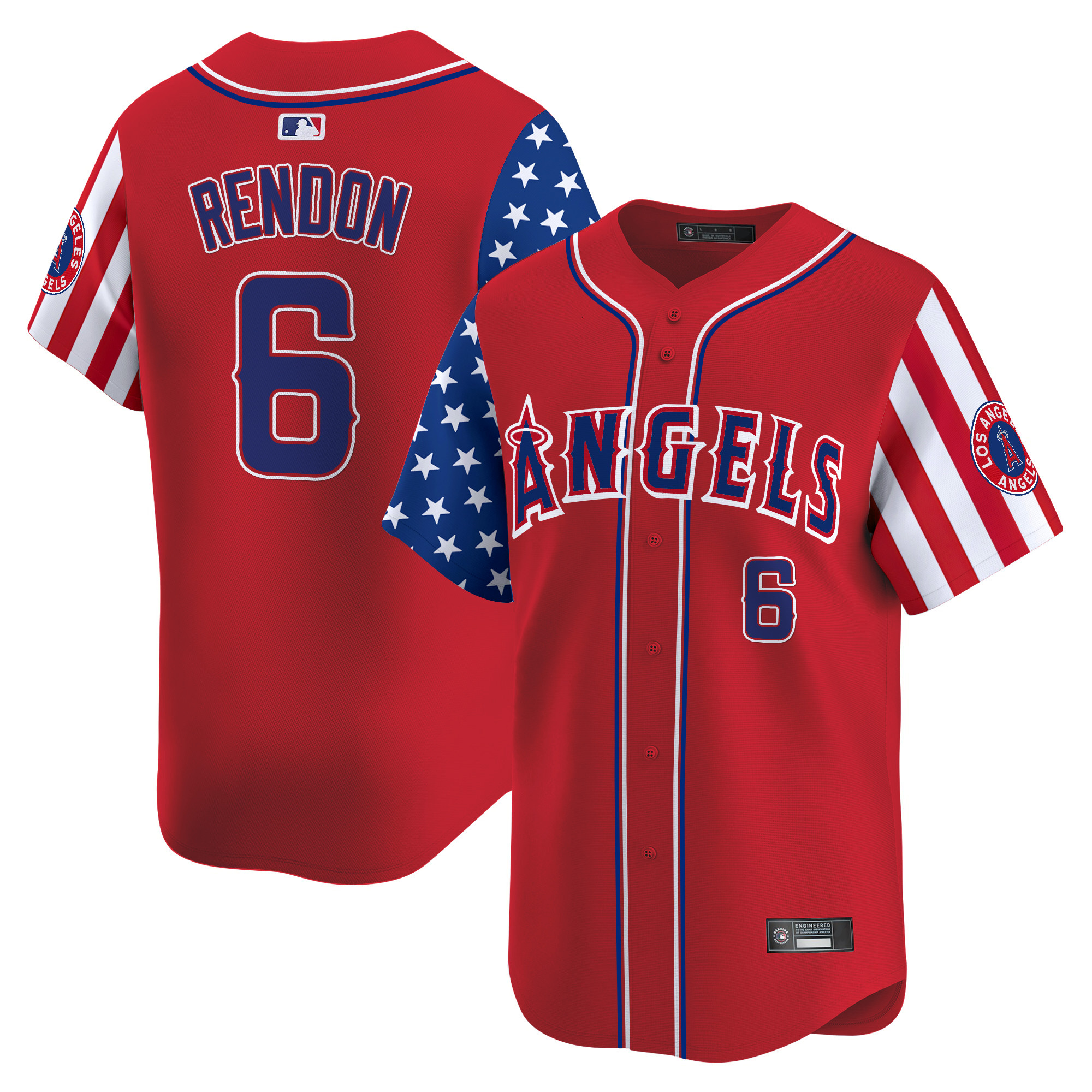 Men's Los Angeles Angels 2025 Independence Day Vapor Premier Limited Jersey - All Stitched