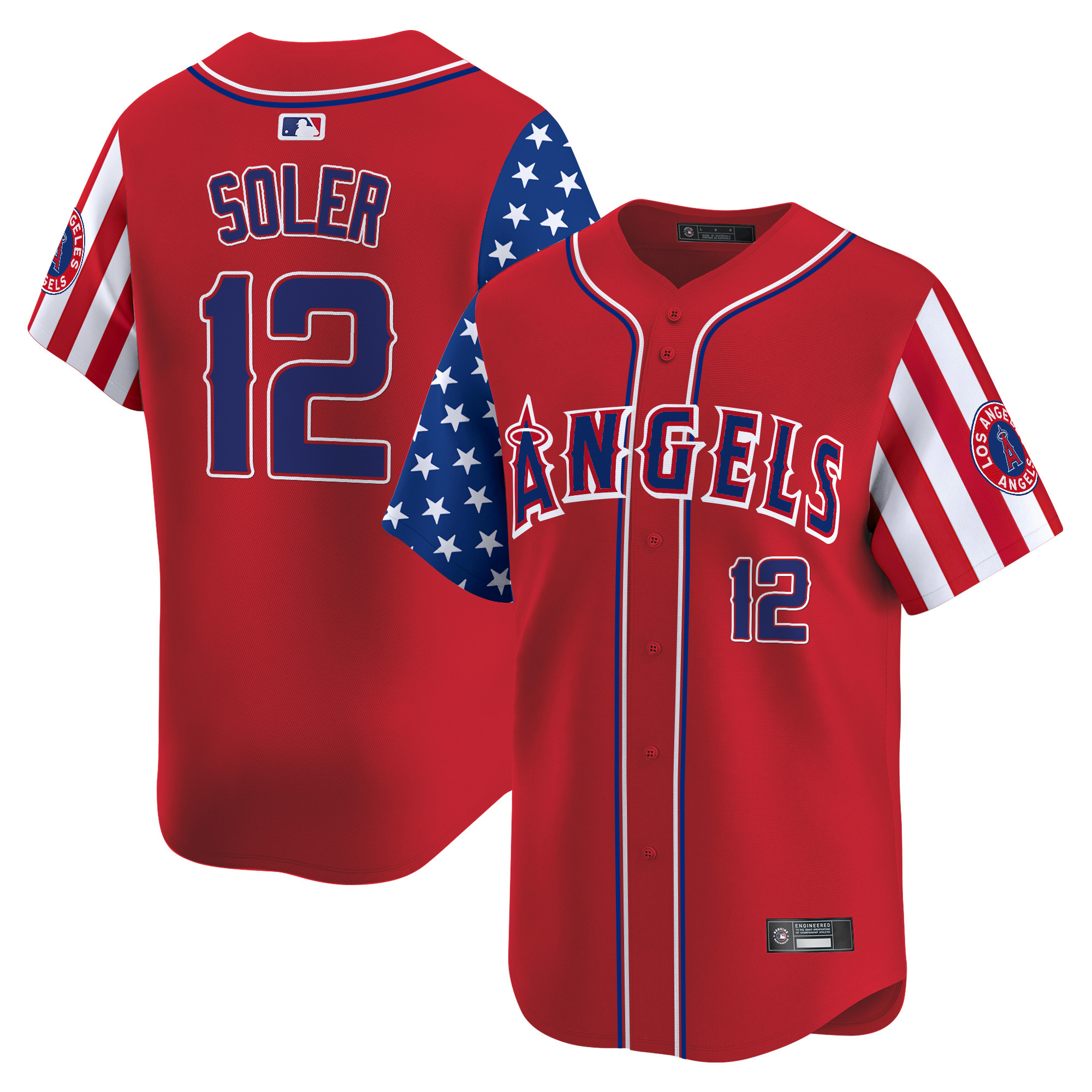 Men's Los Angeles Angels 2025 Independence Day Vapor Premier Limited Jersey - All Stitched