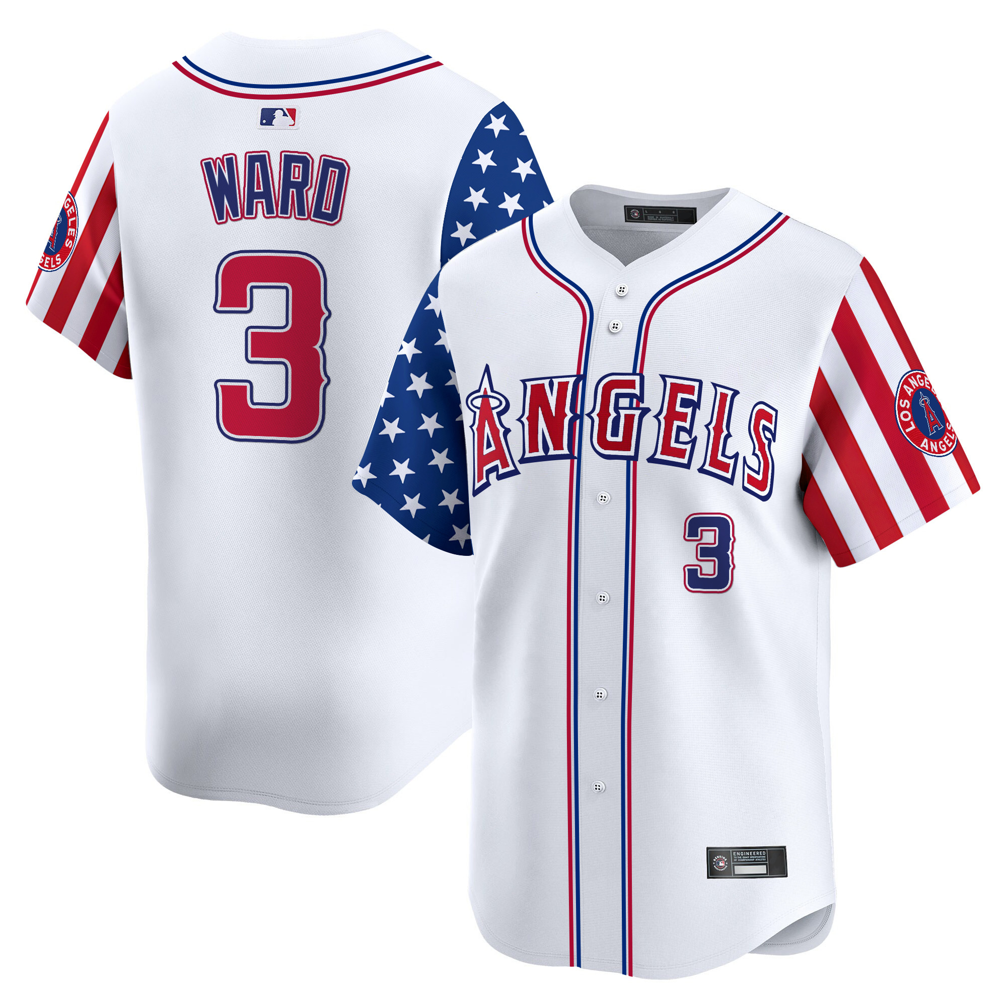 Men's Los Angeles Angels 2025 Independence Day Vapor Premier Limited Jersey - All Stitched
