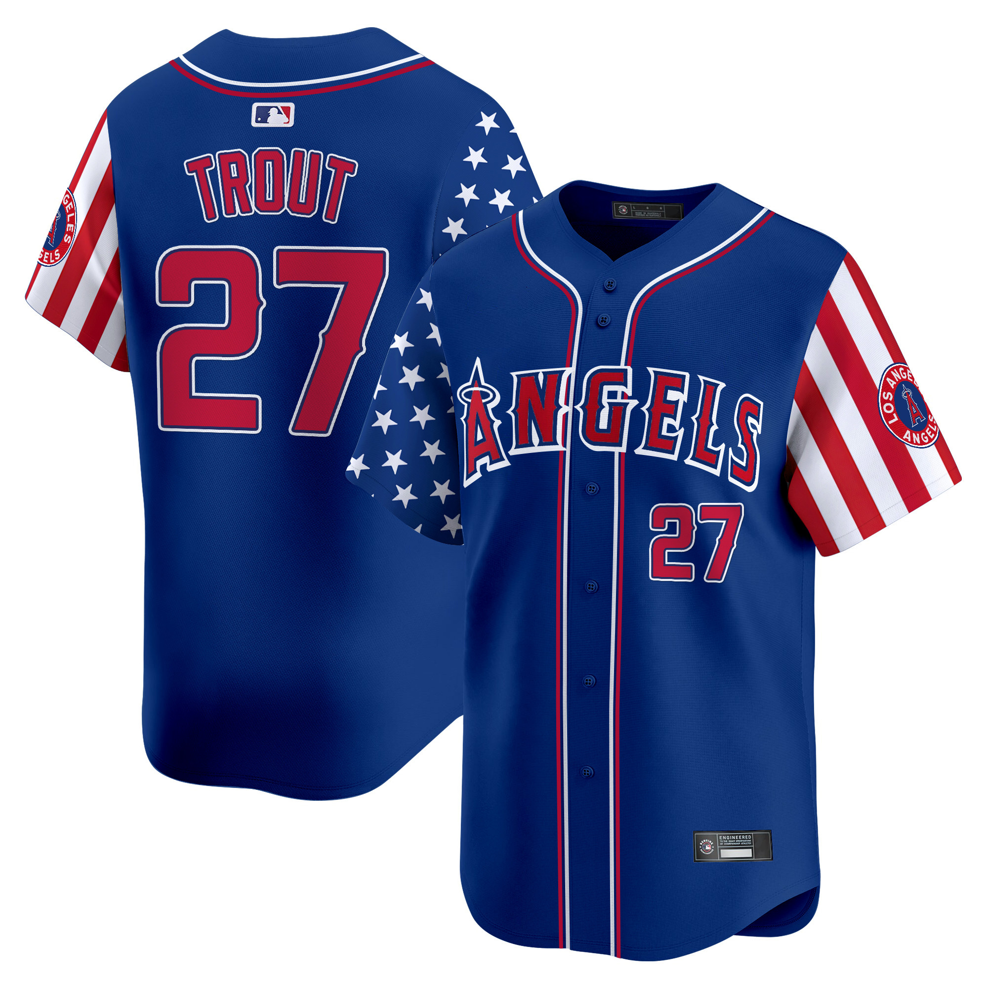 Men's Los Angeles Angels 2025 Independence Day Vapor Premier Limited Jersey - All Stitched
