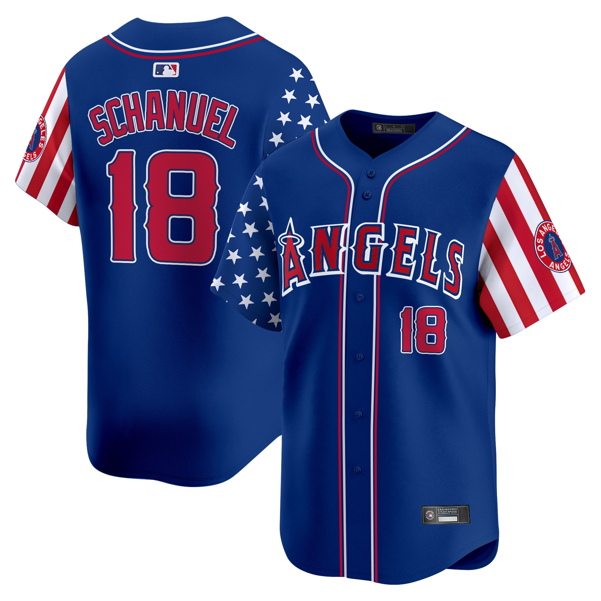 Men's Los Angeles Angels 2025 Independence Day Vapor Premier Limited Jersey - All Stitched
