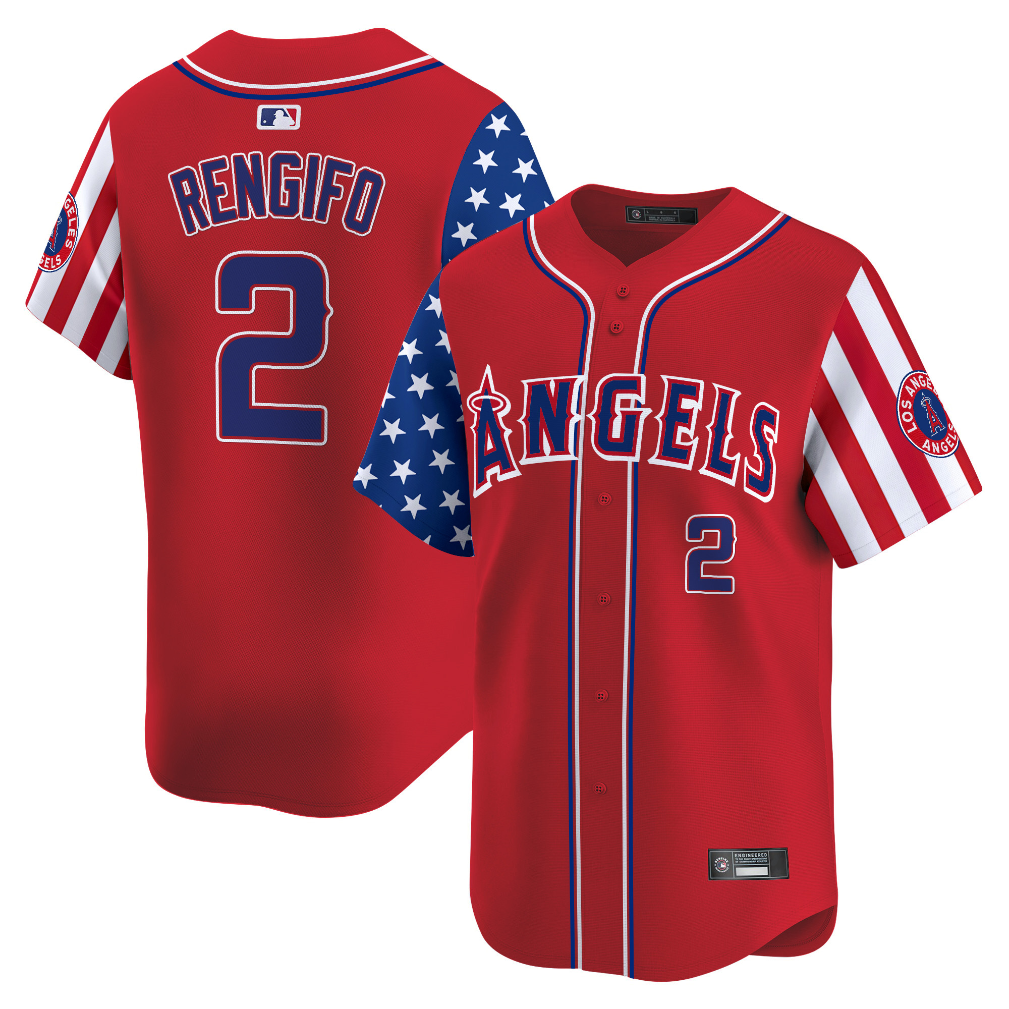 Men's Los Angeles Angels 2025 Independence Day Vapor Premier Limited Jersey - All Stitched