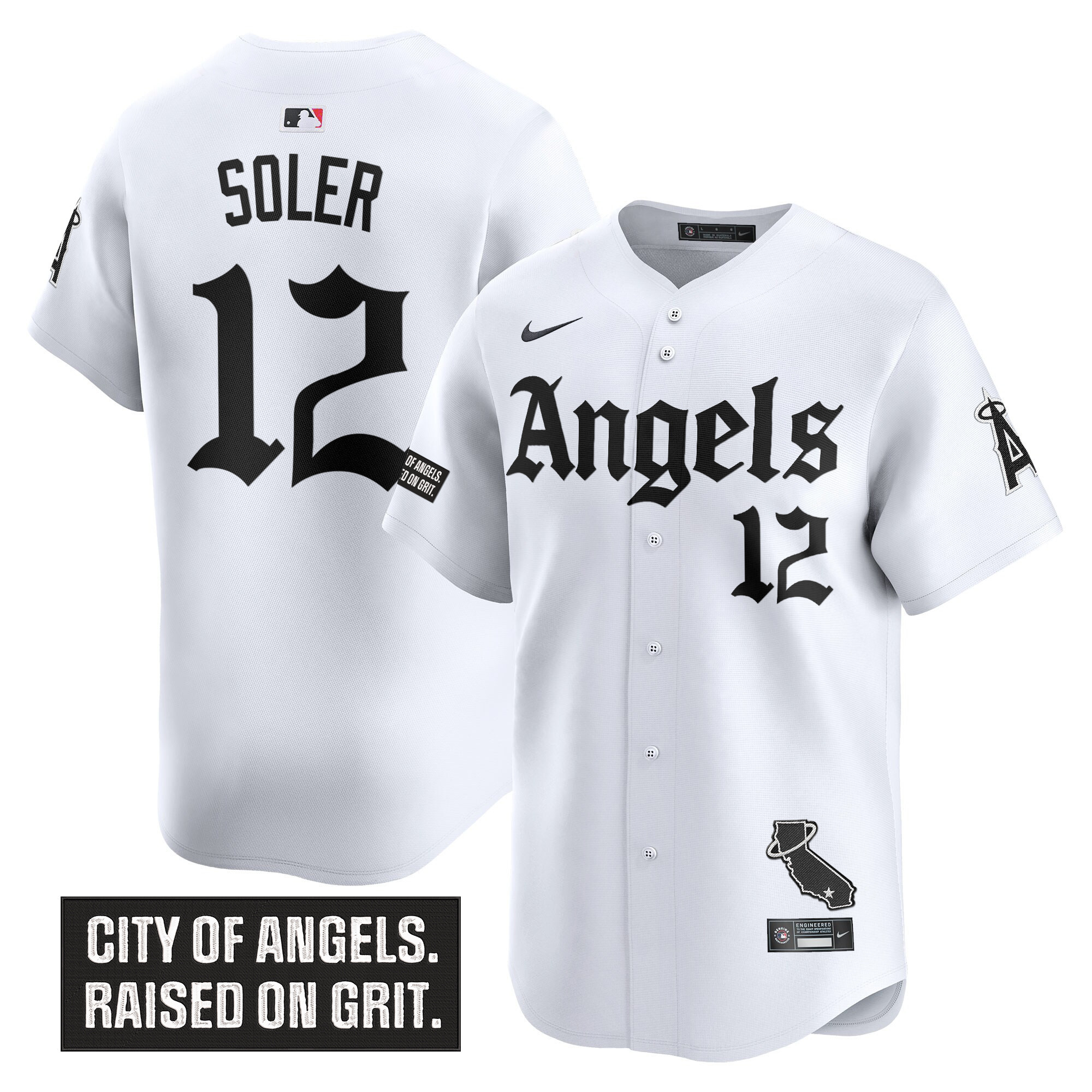 Men's Los Angeles Angels 'Gothic Halo Edition' Vapor Premier Limited Jersey - All Stitched