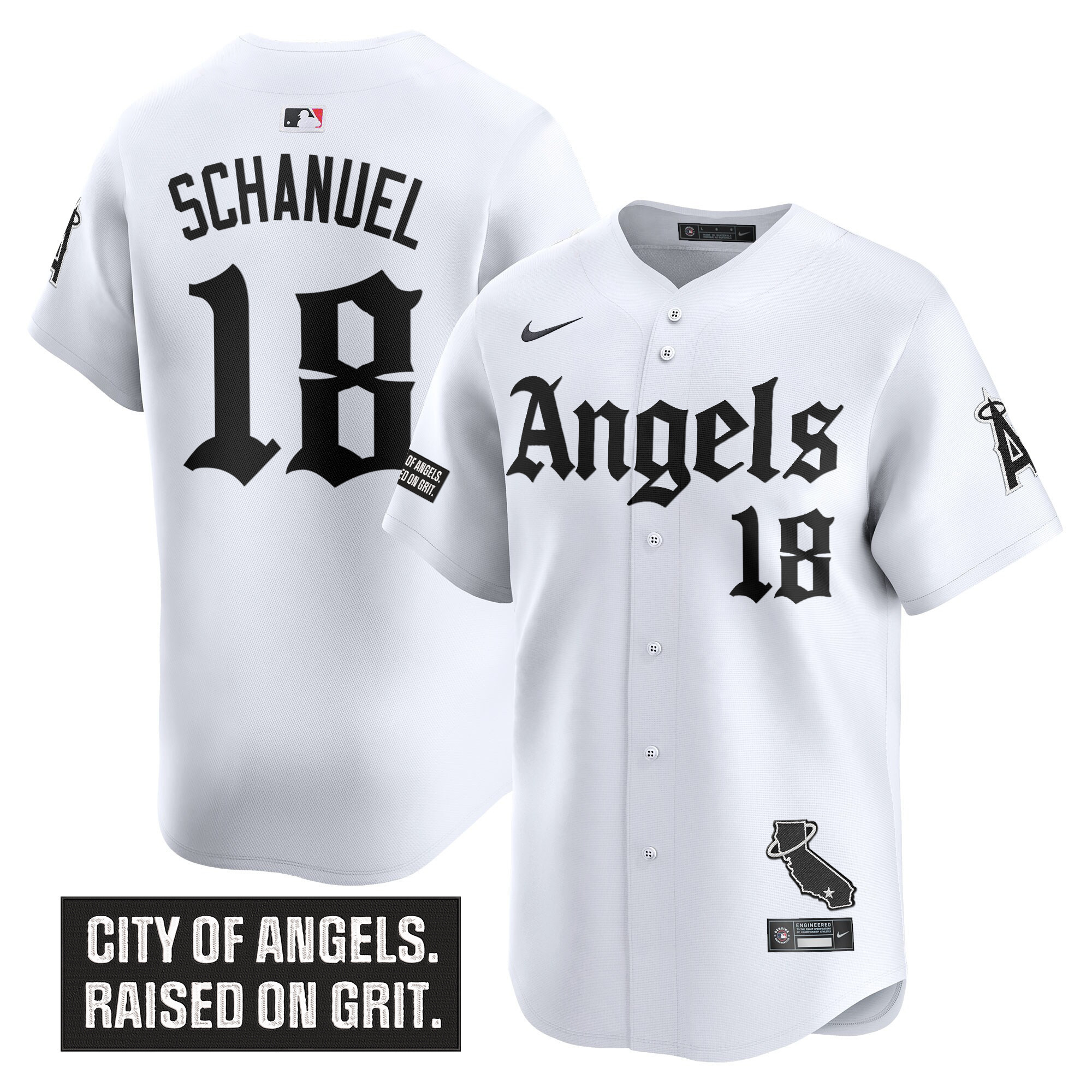 Men's Los Angeles Angels 'Gothic Halo Edition' Vapor Premier Limited Jersey - All Stitched