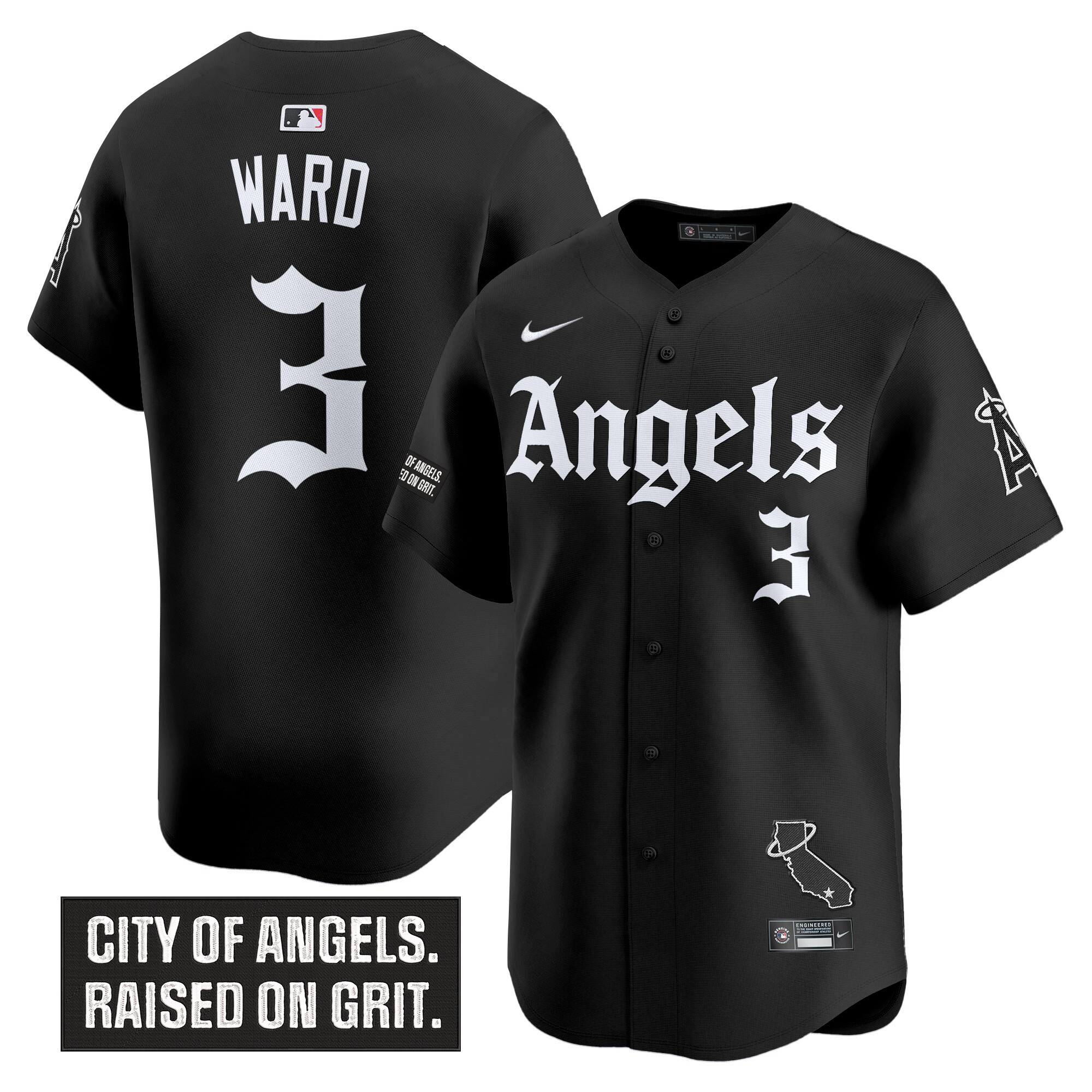Men's Los Angeles Angels 'Gothic Halo Edition' Vapor Premier Limited Jersey - All Stitched