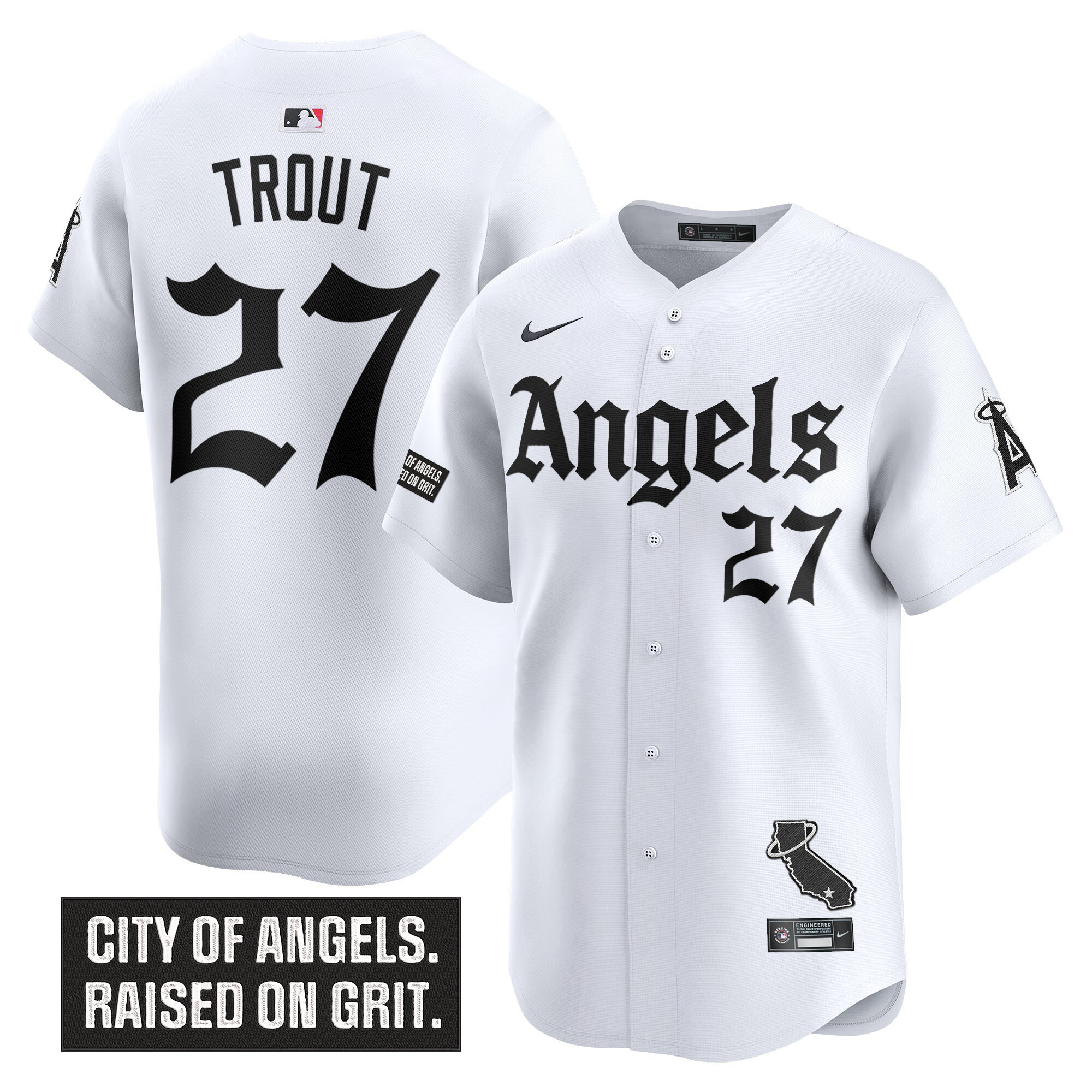 Men's Los Angeles Angels 'Gothic Halo Edition' Vapor Premier Limited Jersey - All Stitched