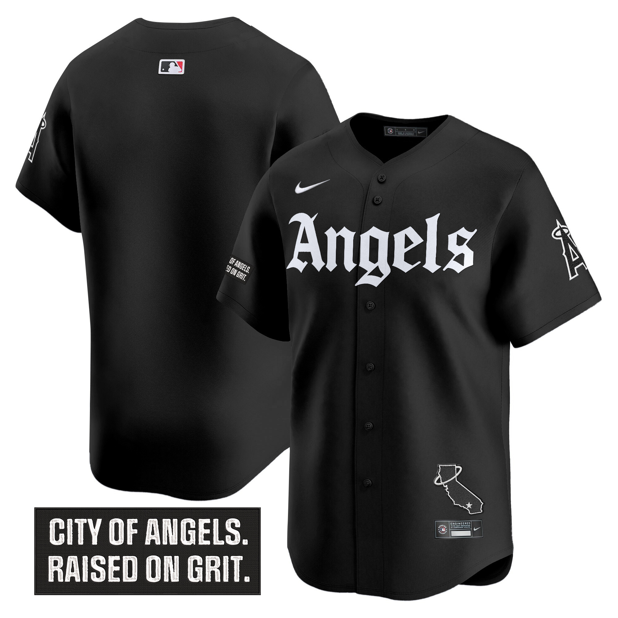 Men's Los Angeles Angels 'Gothic Halo Edition' Vapor Premier Limited Jersey - All Stitched
