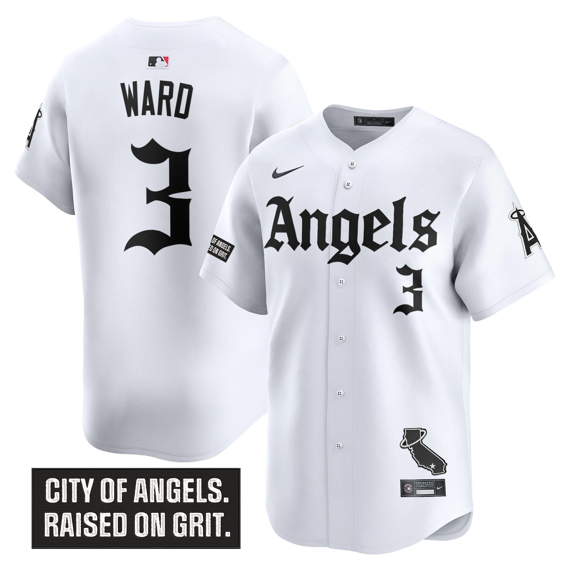 Men's Los Angeles Angels 'Gothic Halo Edition' Vapor Premier Limited Jersey - All Stitched