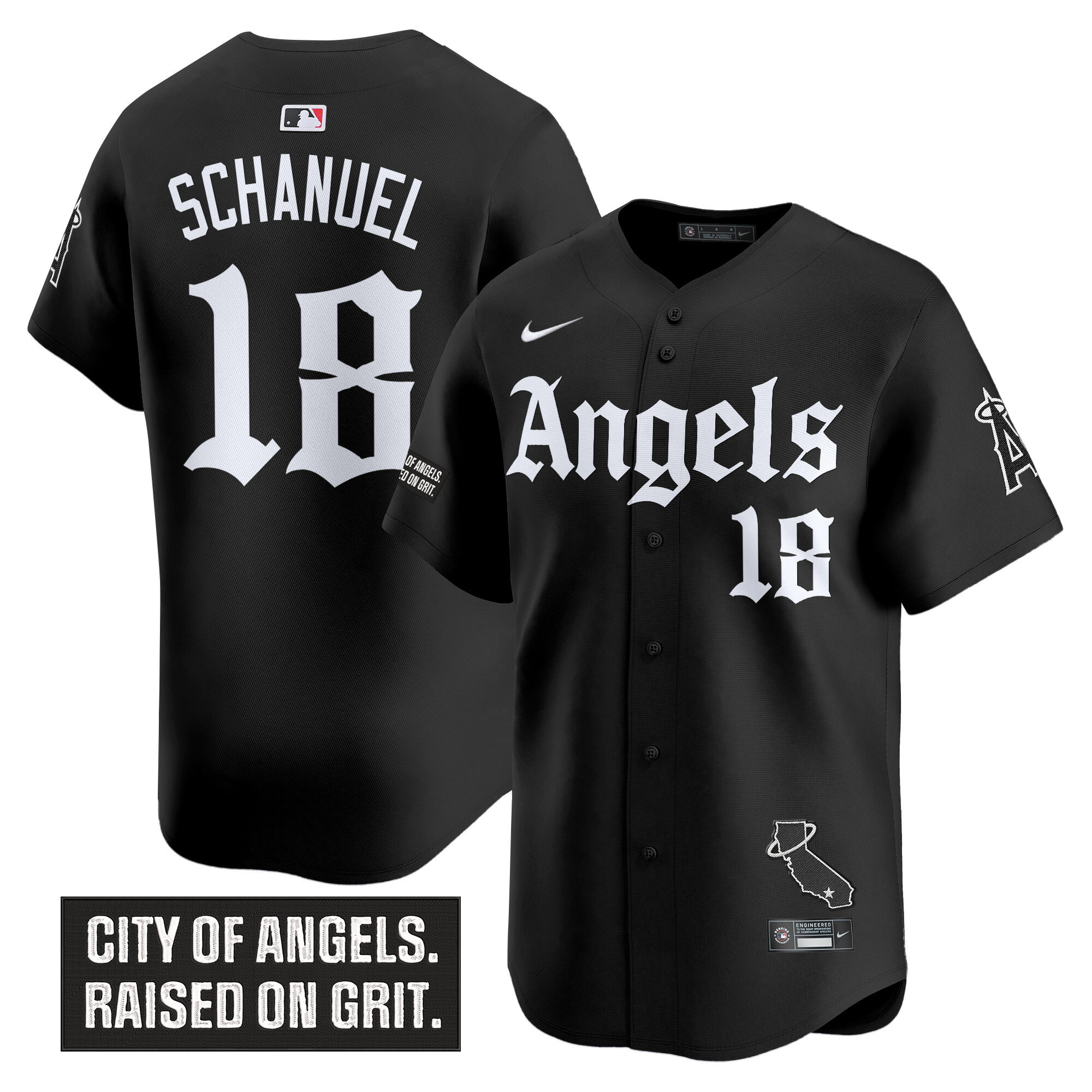 Men's Los Angeles Angels 'Gothic Halo Edition' Vapor Premier Limited Jersey - All Stitched