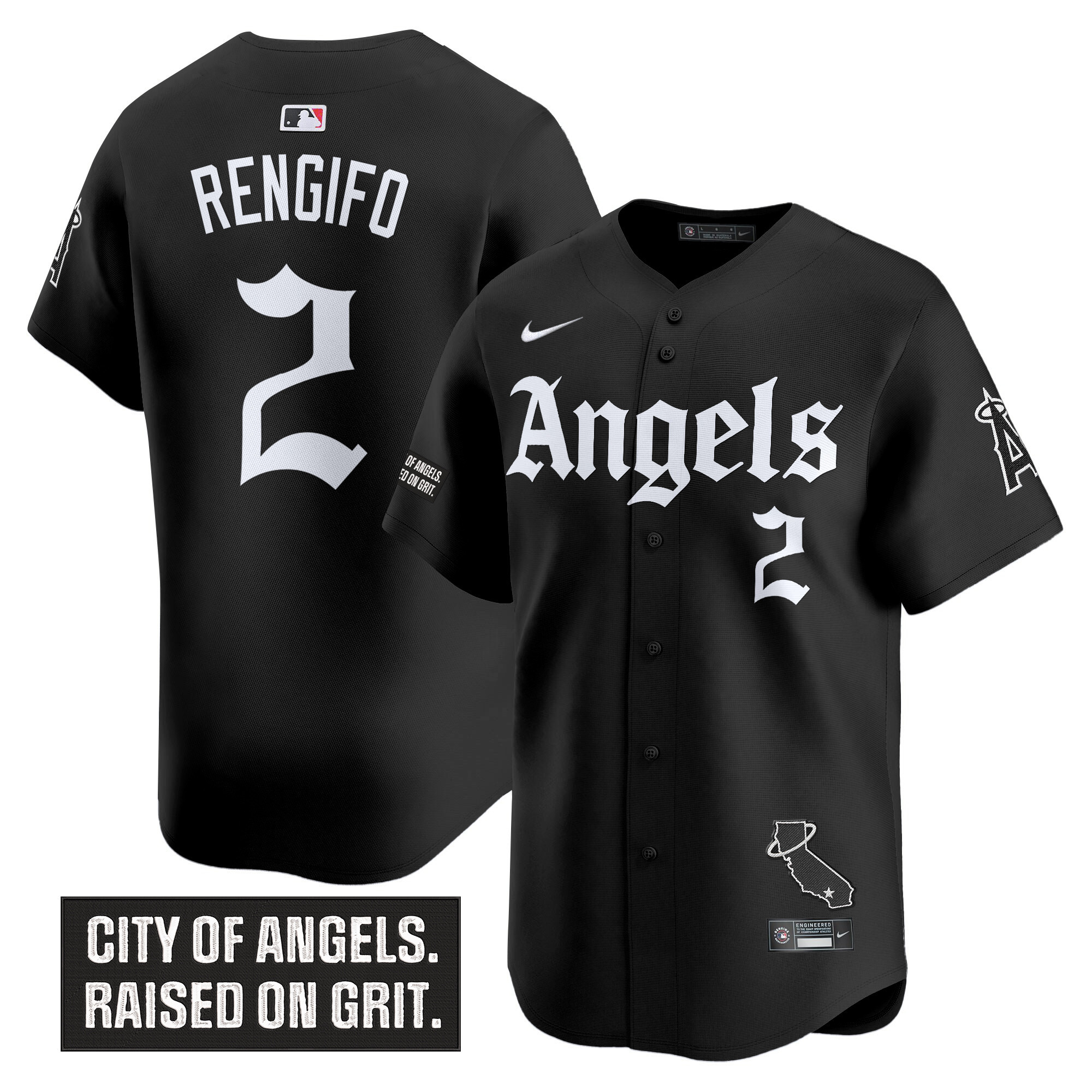 Men's Los Angeles Angels 'Gothic Halo Edition' Vapor Premier Limited Jersey - All Stitched