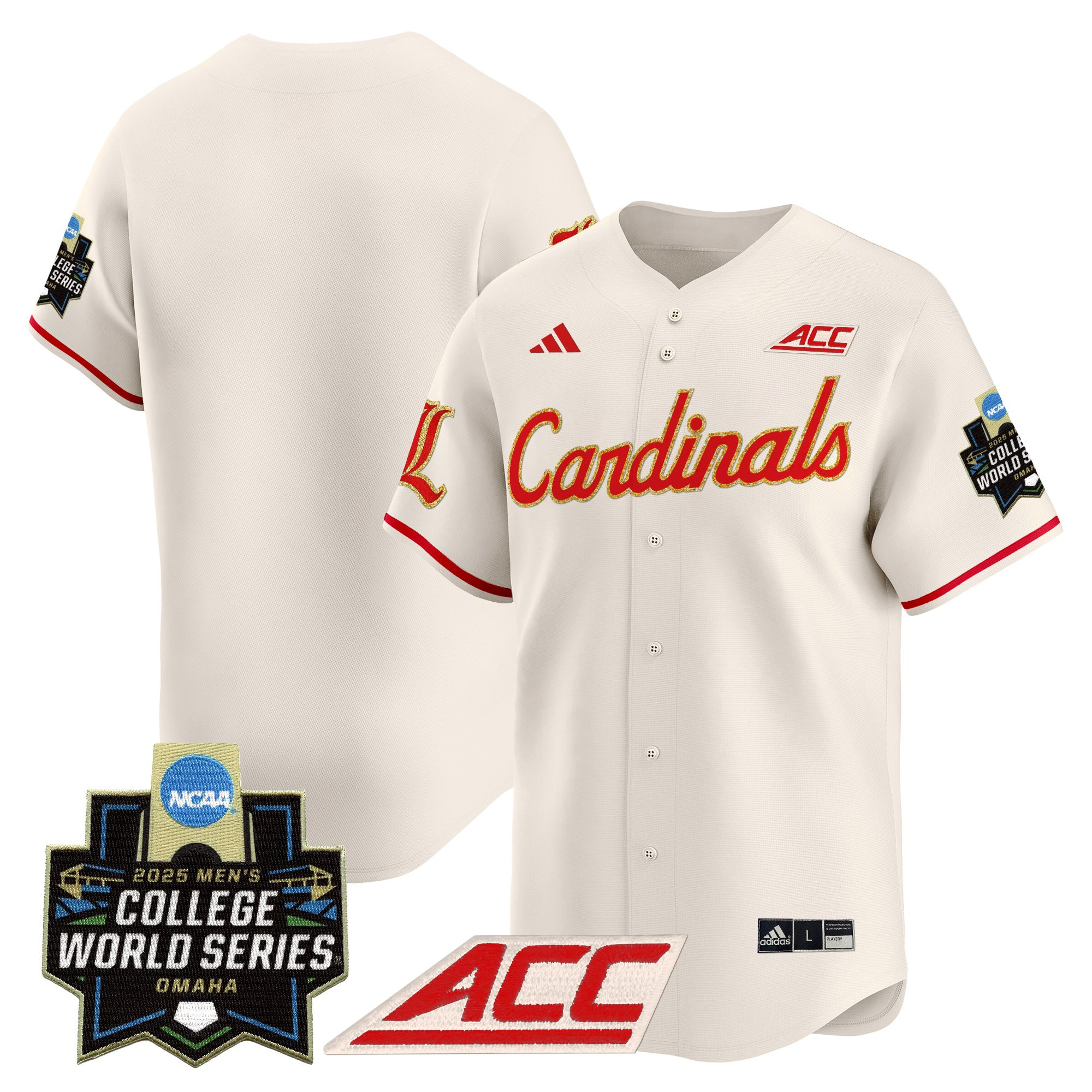 Men's Louisville Cardinals 2025 World Series Vapor Premier Limited Jersey - All Stitched
