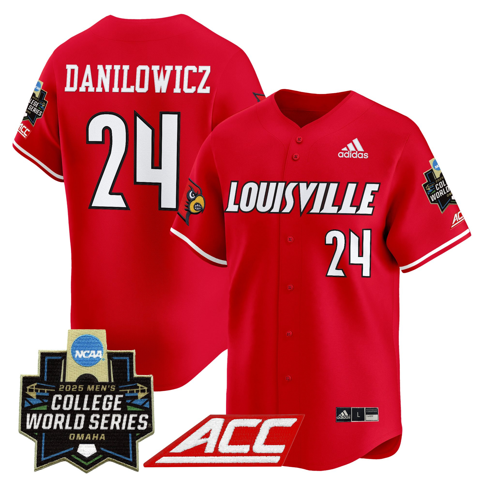 Men's Louisville Cardinals 2025 World Series Vapor Premier Limited Jersey - All Stitched