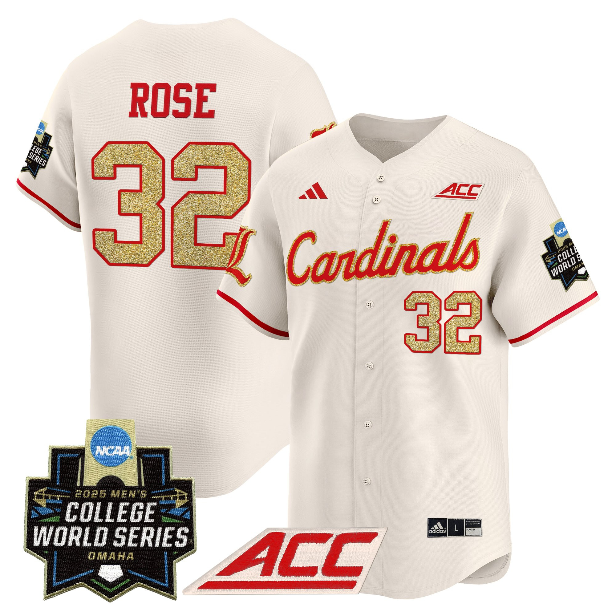 Men's Louisville Cardinals 2025 World Series Vapor Premier Limited Jersey - All Stitched