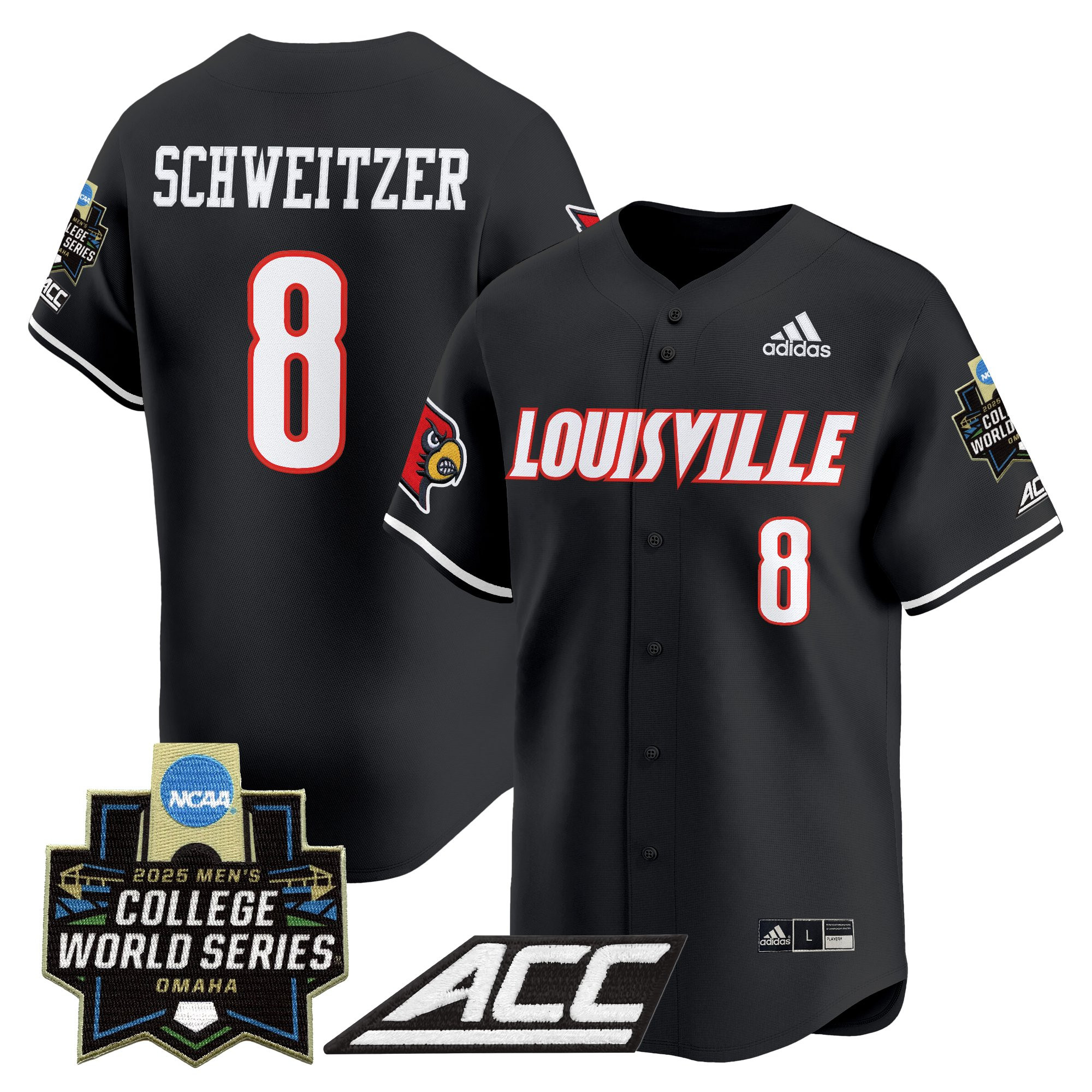 Men's Louisville Cardinals 2025 World Series Vapor Premier Limited Jersey - All Stitched