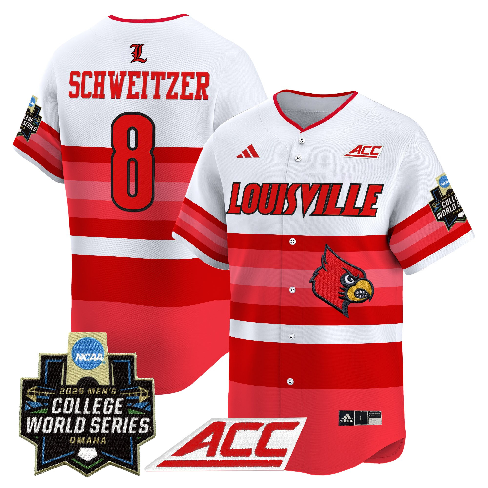 Men's Louisville Cardinals 2025 World Series Vapor Premier Limited Jersey - All Stitched