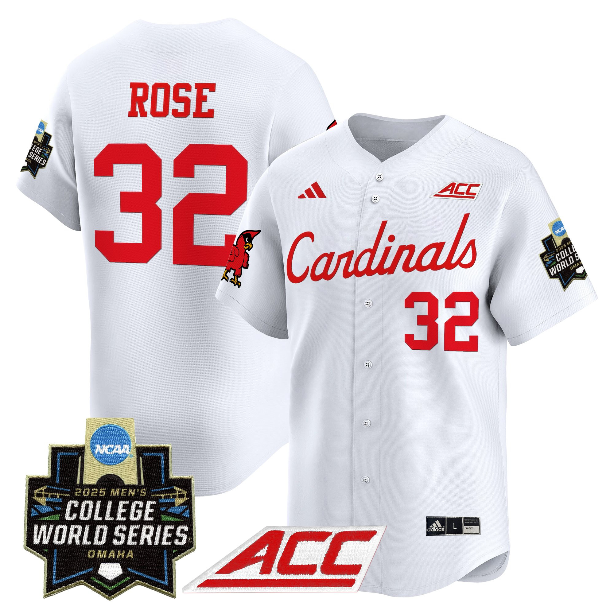 Men's Louisville Cardinals 2025 World Series Vapor Premier Limited Jersey - All Stitched