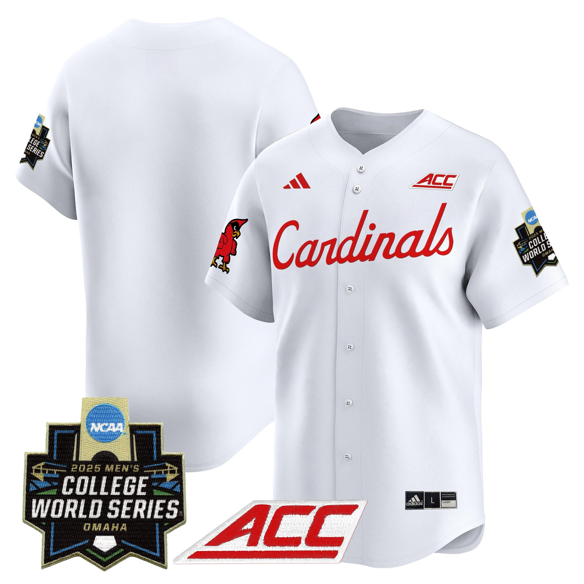 Men's Louisville Cardinals 2025 World Series Vapor Premier Limited Jersey - All Stitched