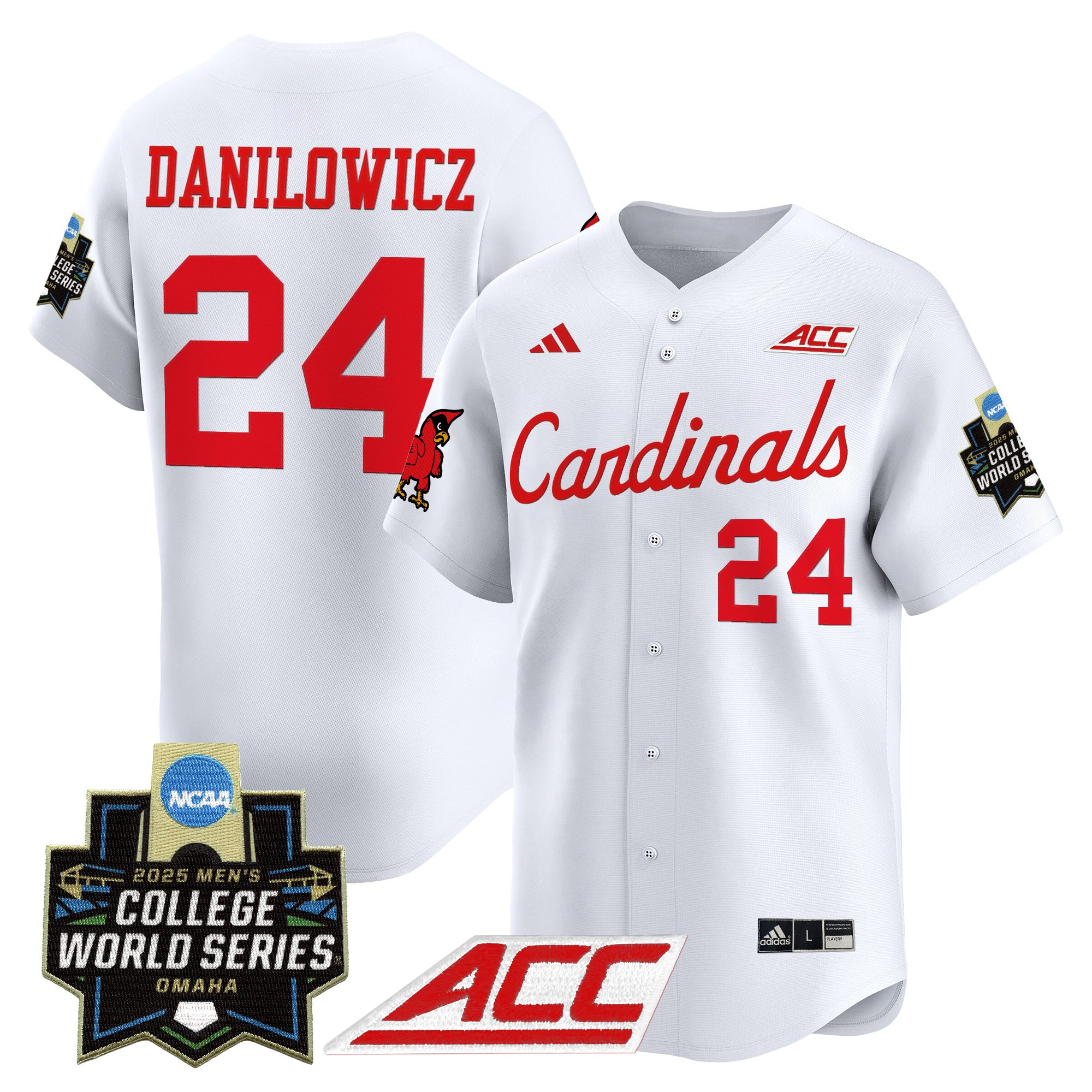 Men's Louisville Cardinals 2025 World Series Vapor Premier Limited Jersey - All Stitched