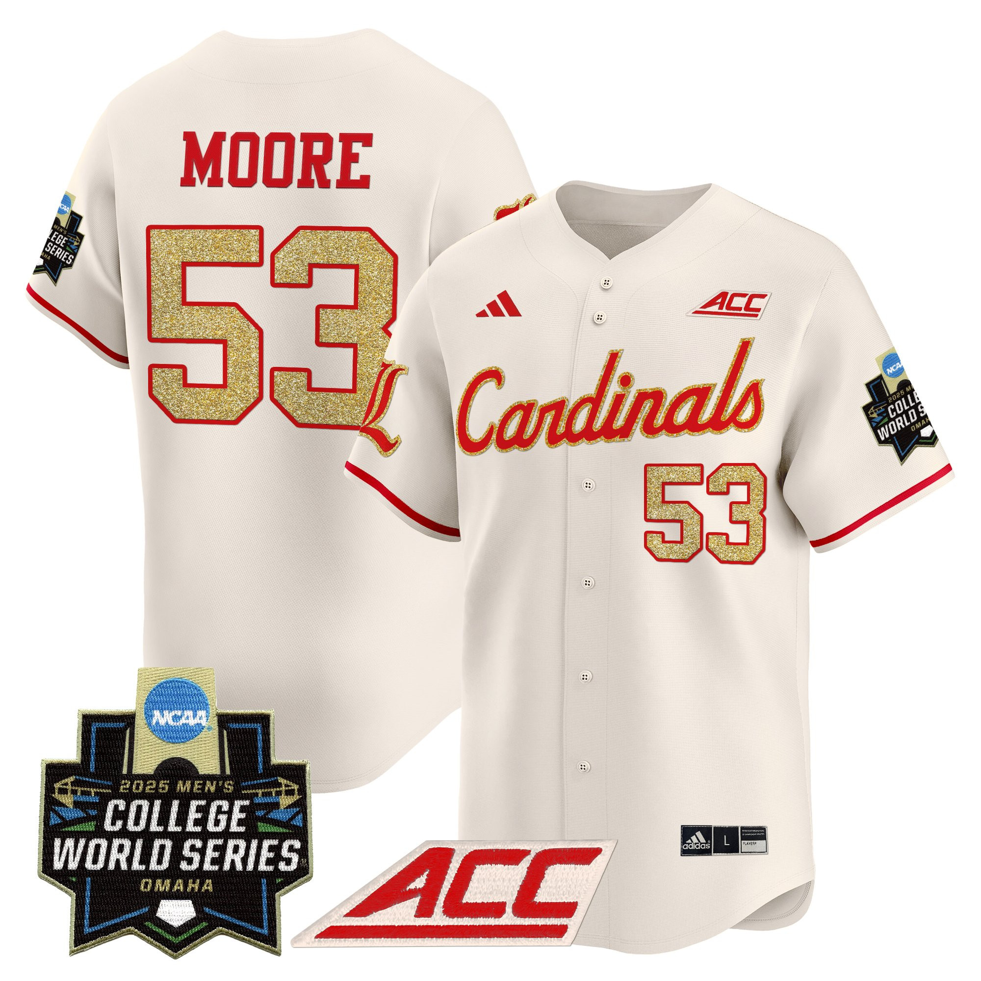 Men's Louisville Cardinals 2025 World Series Vapor Premier Limited Jersey - All Stitched