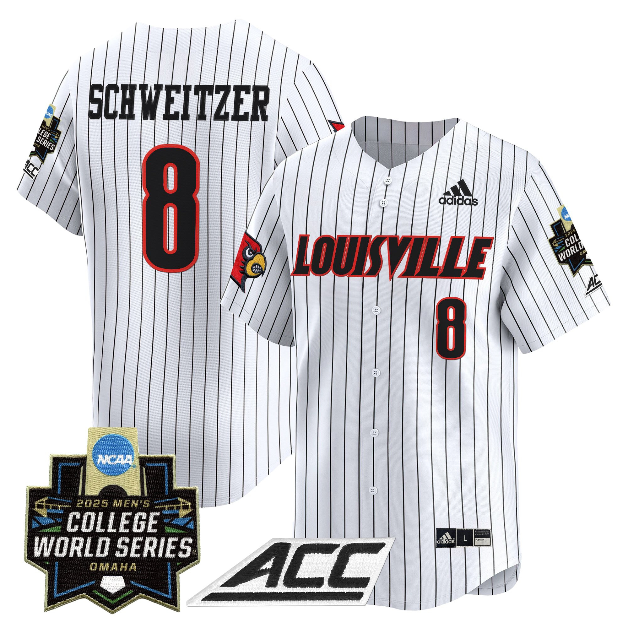Men's Louisville Cardinals 2025 World Series Vapor Premier Limited Jersey - All Stitched