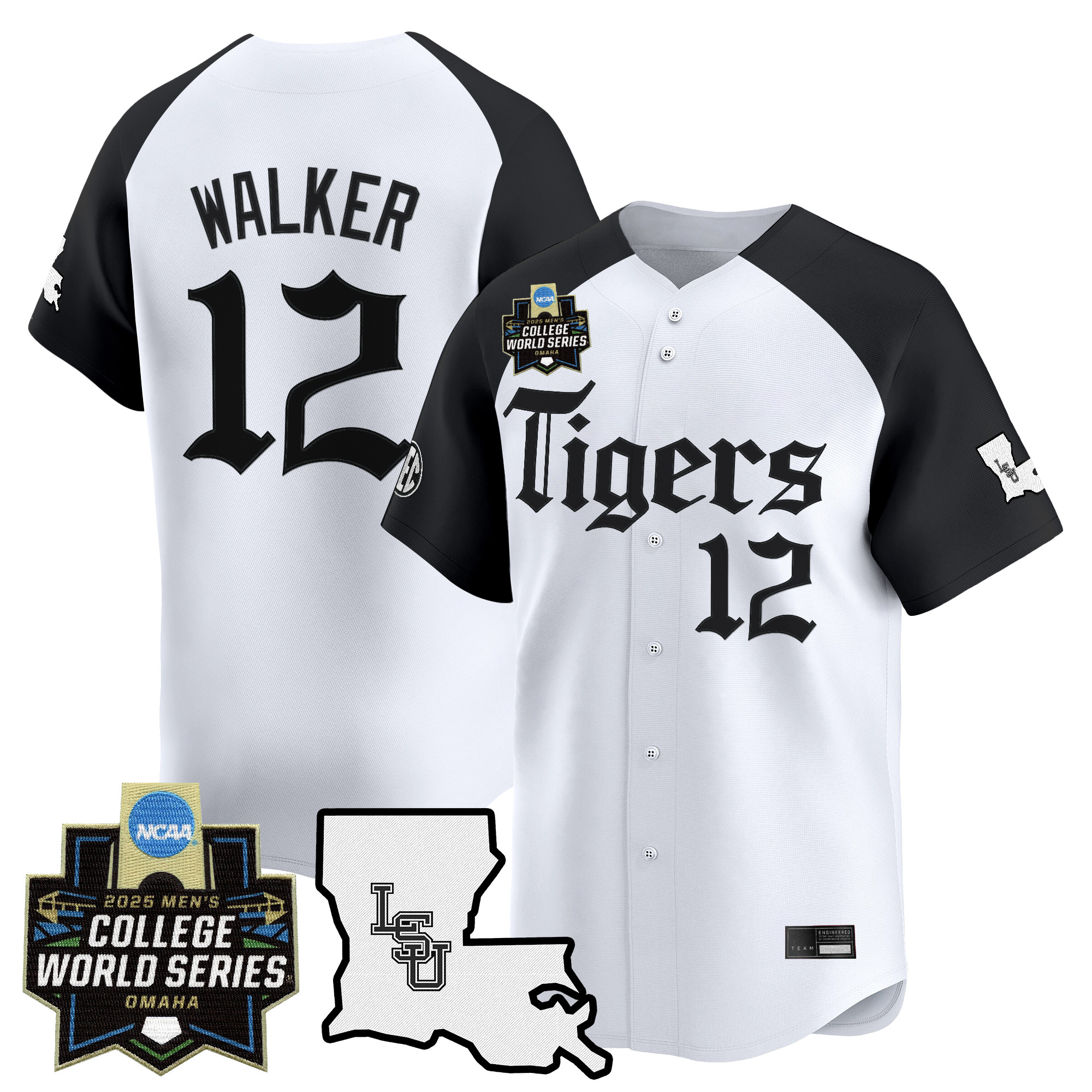 Men's LSU Tigers 2025 World Series 'Gothic Geaux Edition' Vapor Premier Limited Jersey - All Stitched