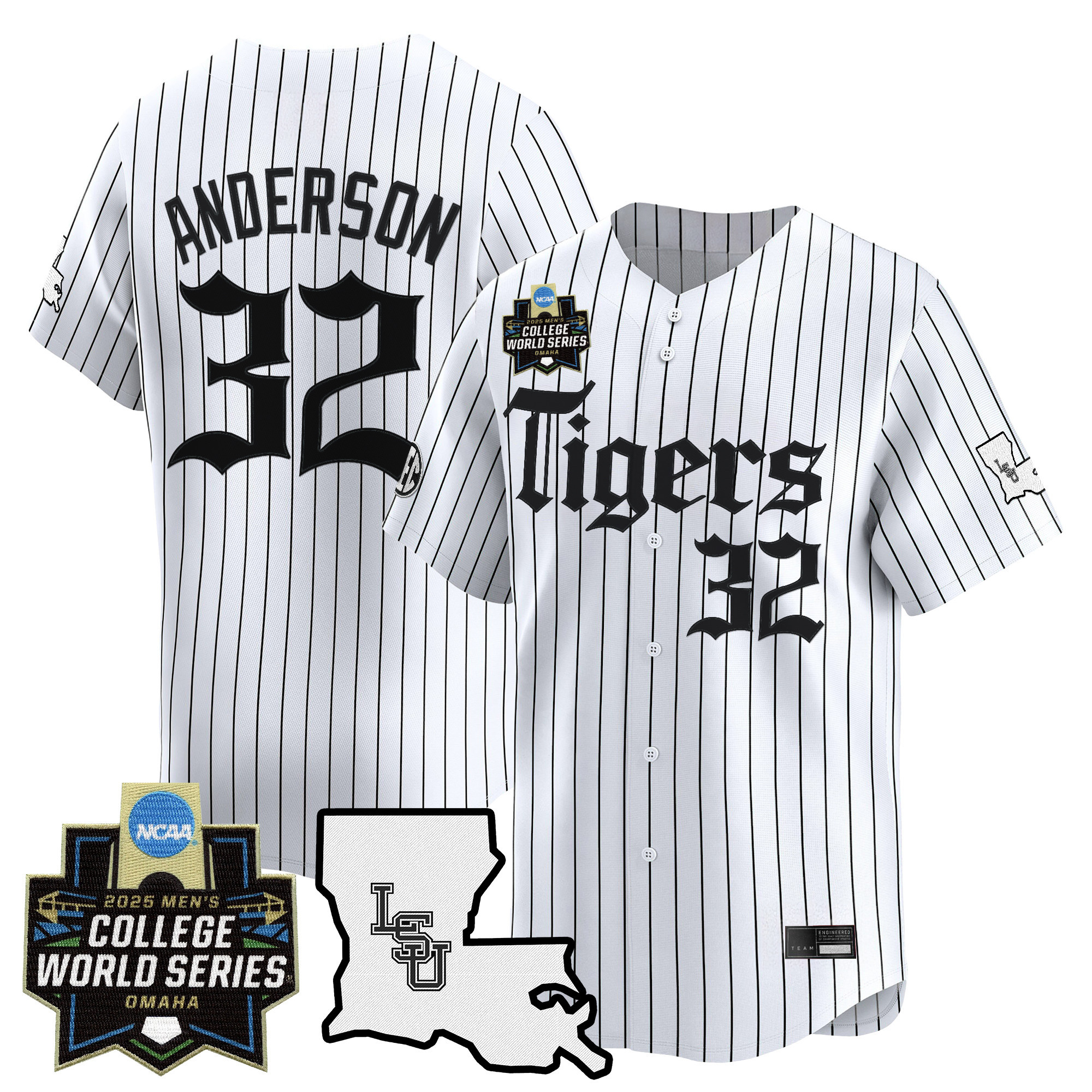 Men's LSU Tigers 2025 World Series 'Gothic Geaux Edition' Vapor Premier Limited Jersey - All Stitched