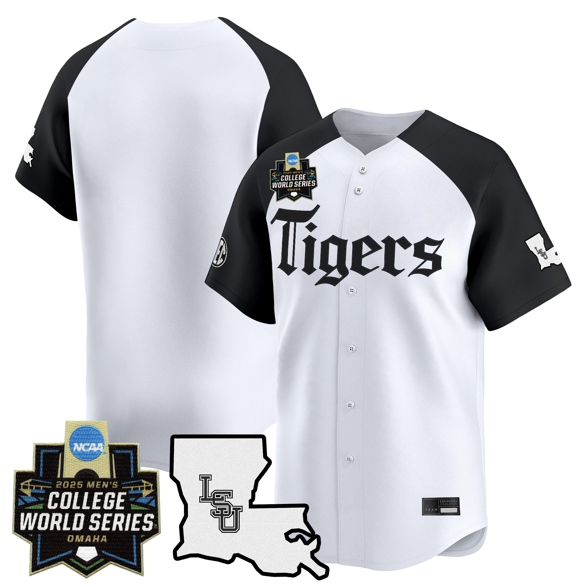 Men's LSU Tigers 2025 World Series 'Gothic Geaux Edition' Vapor Premier Limited Jersey - All Stitched