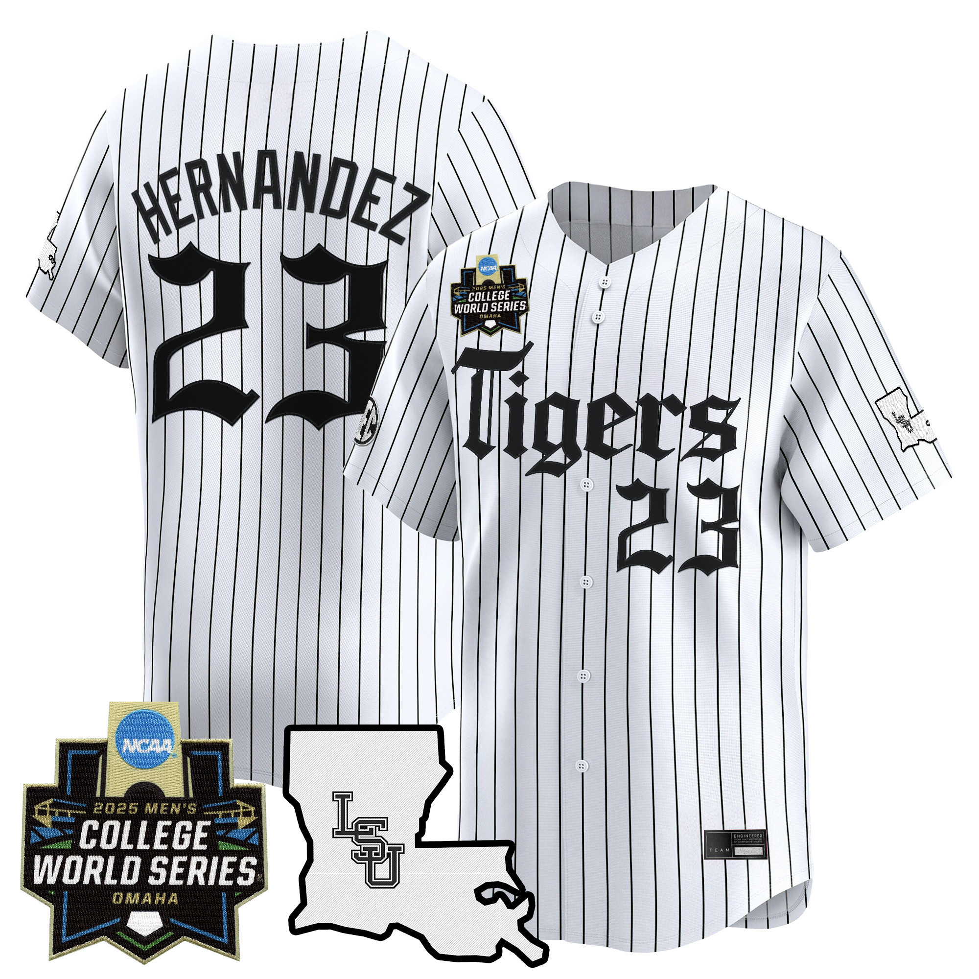Men's LSU Tigers 2025 World Series 'Gothic Geaux Edition' Vapor Premier Limited Jersey - All Stitched