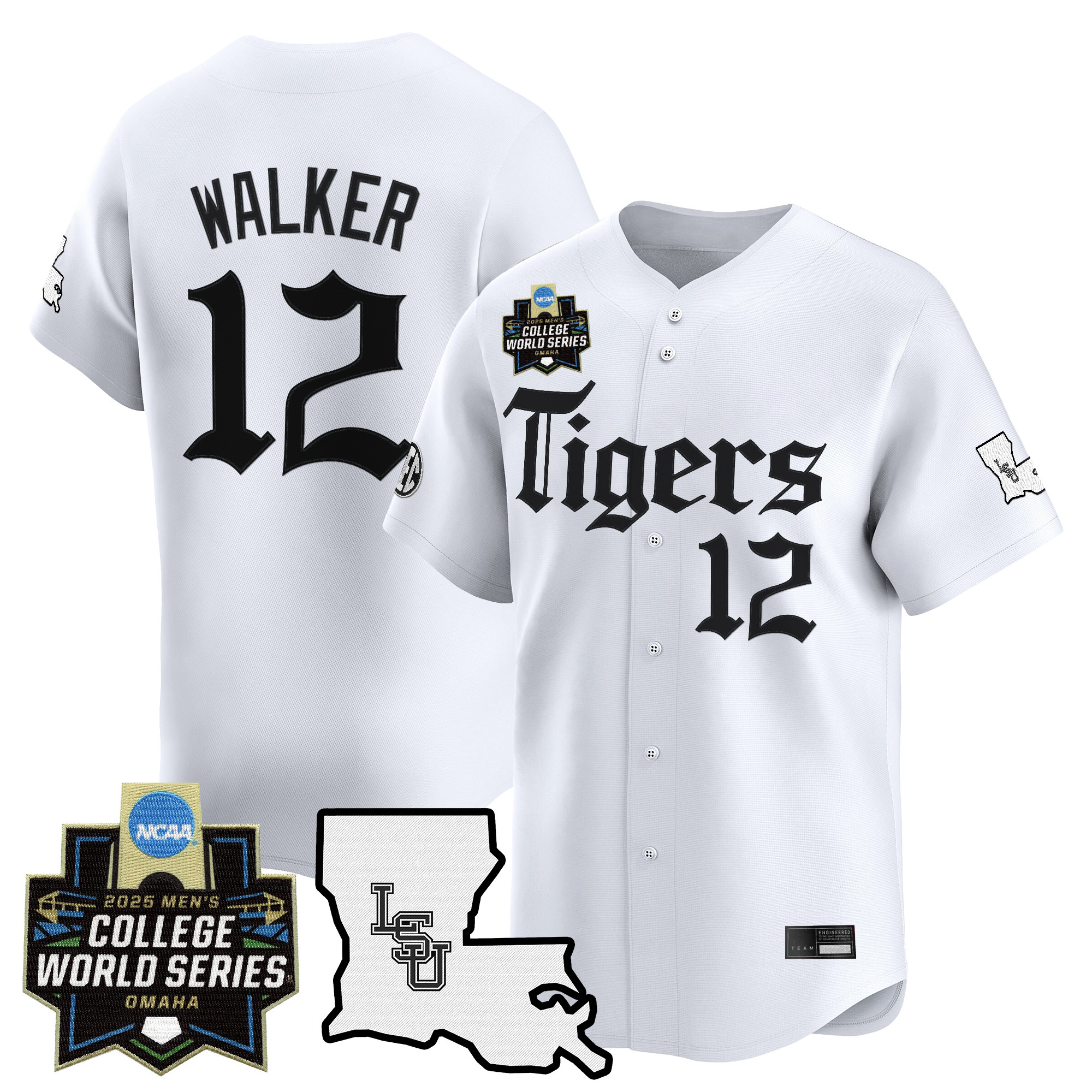 Men's LSU Tigers 2025 World Series 'Gothic Geaux Edition' Vapor Premier Limited Jersey - All Stitched