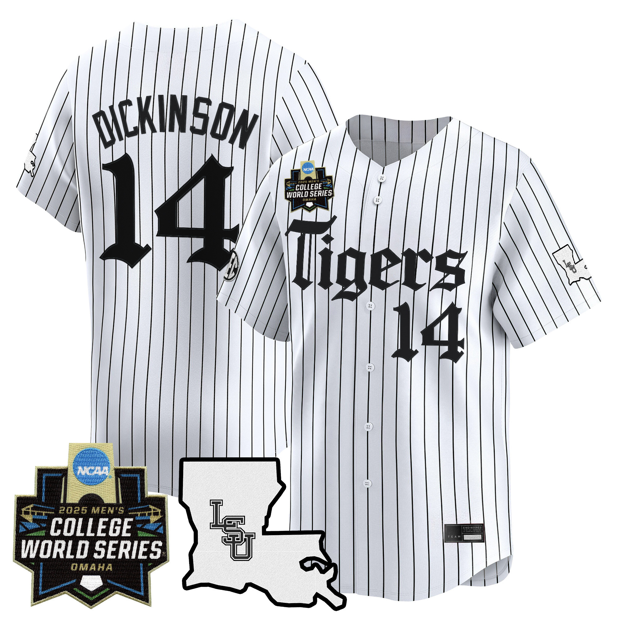 Men's LSU Tigers 2025 World Series 'Gothic Geaux Edition' Vapor Premier Limited Jersey - All Stitched