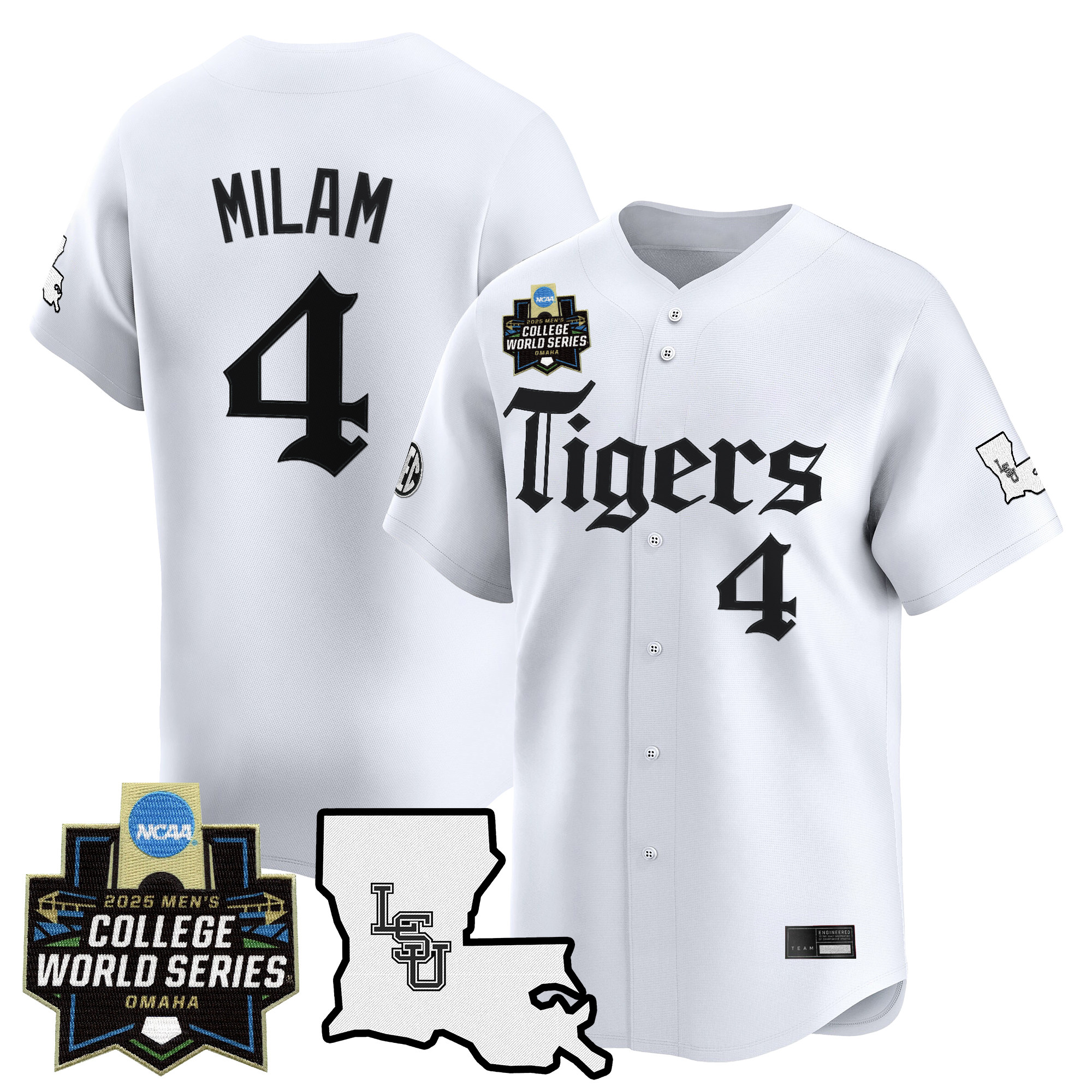 Men's LSU Tigers 2025 World Series 'Gothic Geaux Edition' Vapor Premier Limited Jersey - All Stitched