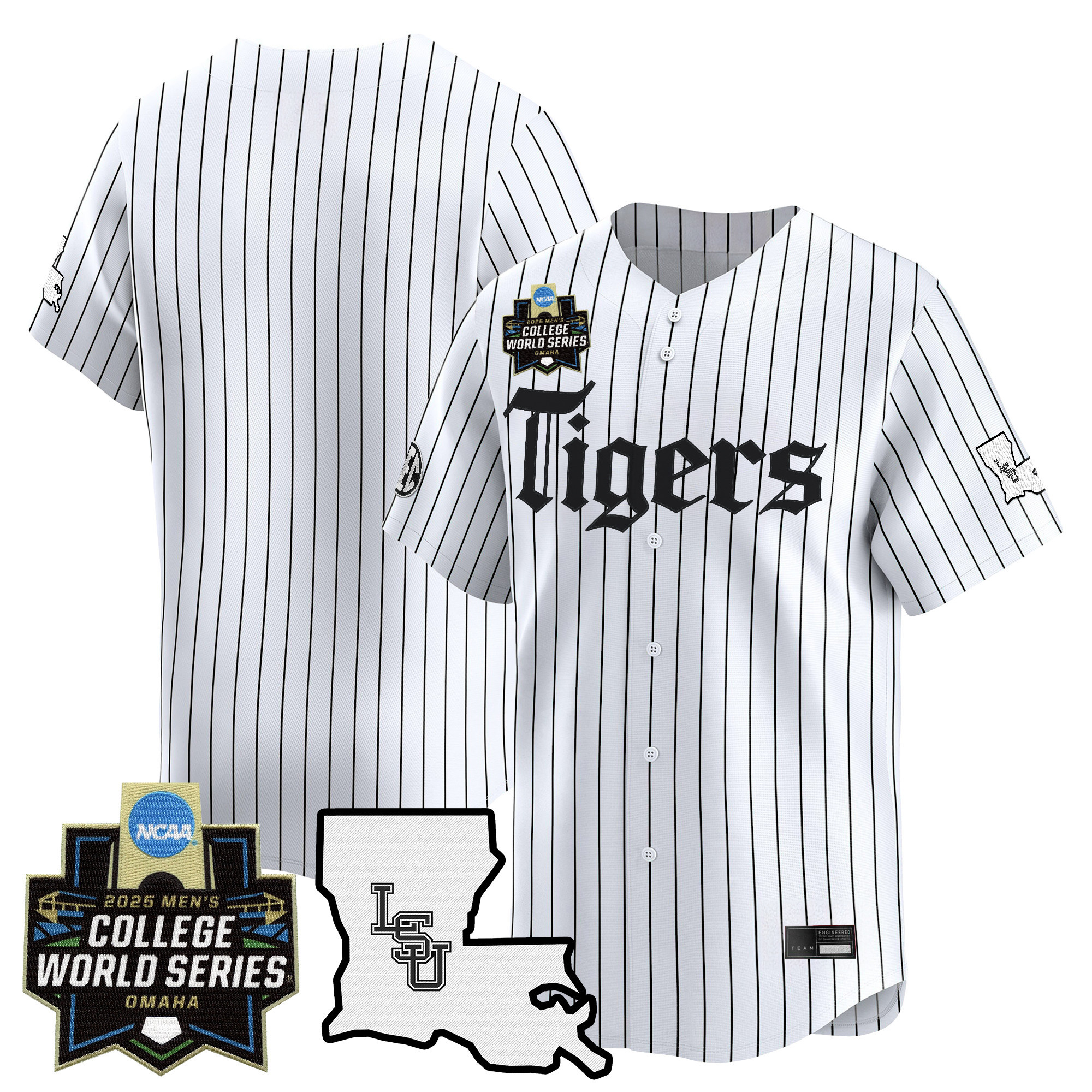 Men's LSU Tigers 2025 World Series 'Gothic Geaux Edition' Vapor Premier Limited Jersey - All Stitched