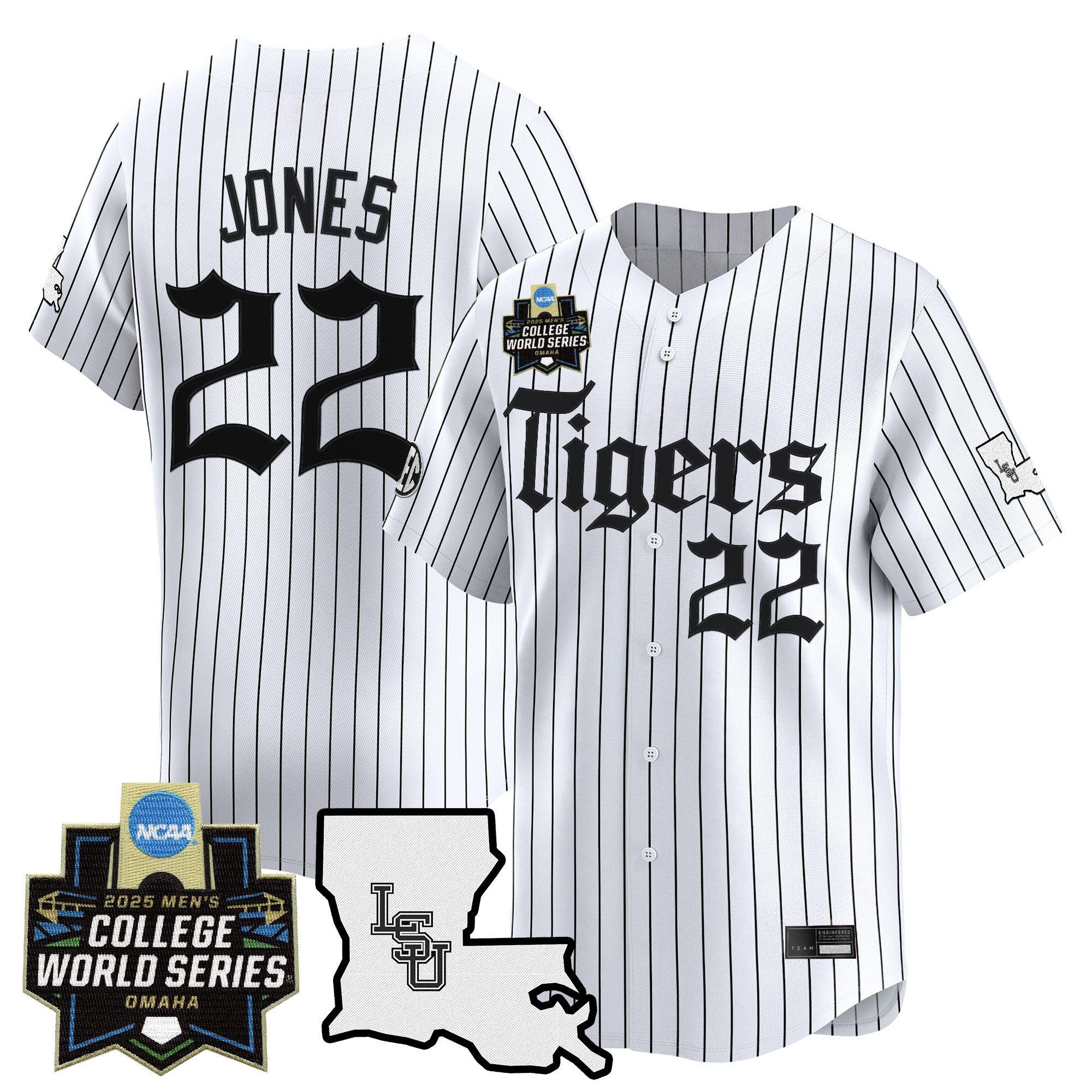 Men's LSU Tigers 2025 World Series 'Gothic Geaux Edition' Vapor Premier Limited Jersey - All Stitched