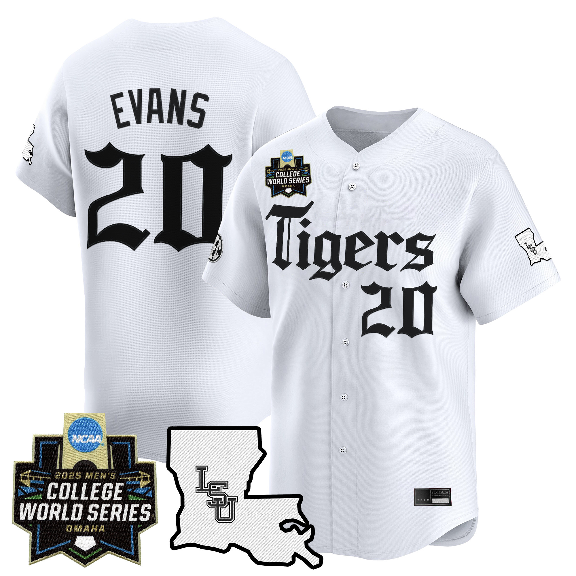 Men's LSU Tigers 2025 World Series 'Gothic Geaux Edition' Vapor Premier Limited Jersey - All Stitched