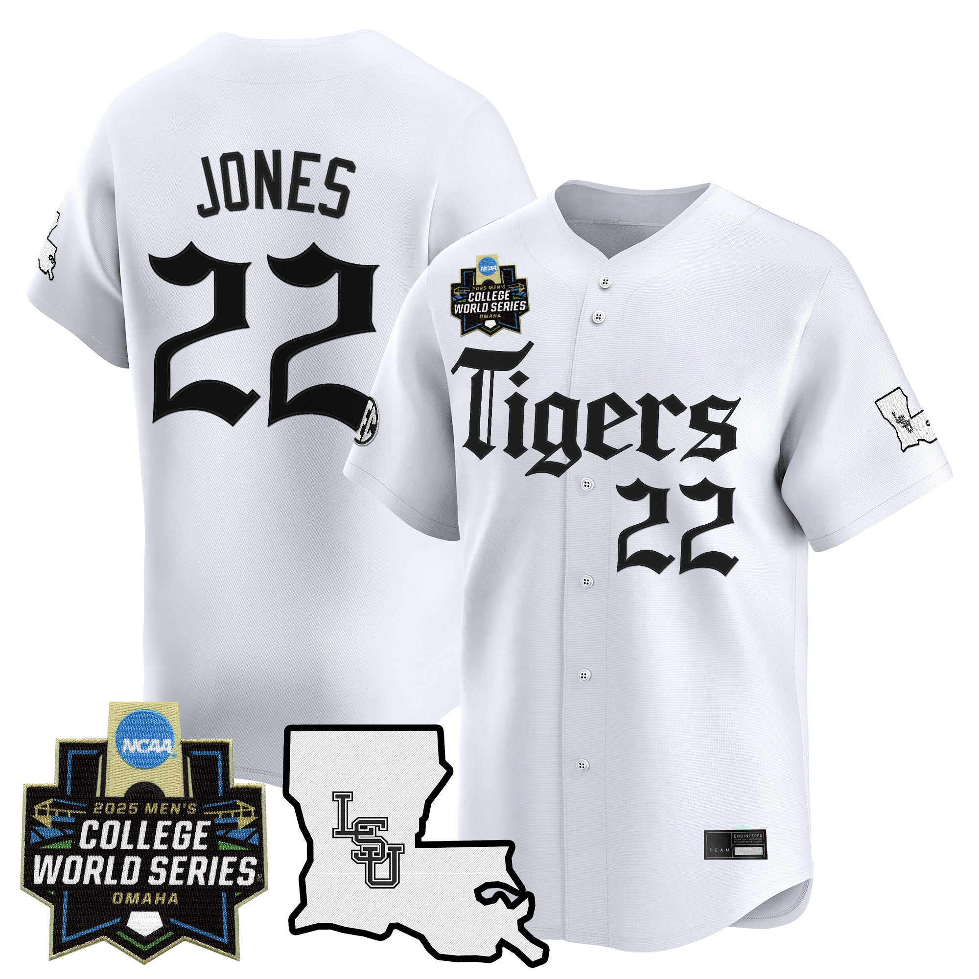Men's LSU Tigers 2025 World Series 'Gothic Geaux Edition' Vapor Premier Limited Jersey - All Stitched