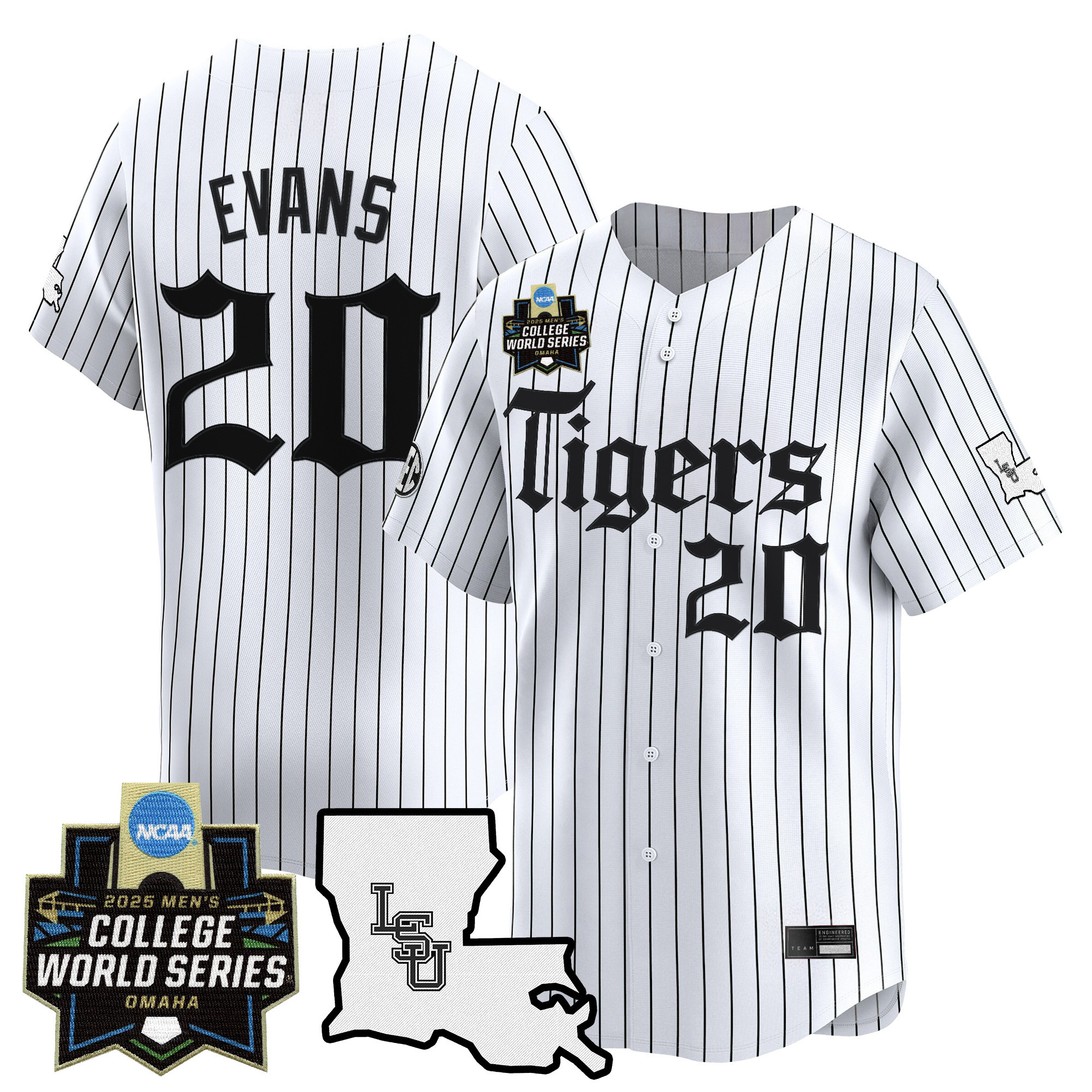 Men's LSU Tigers 2025 World Series 'Gothic Geaux Edition' Vapor Premier Limited Jersey - All Stitched