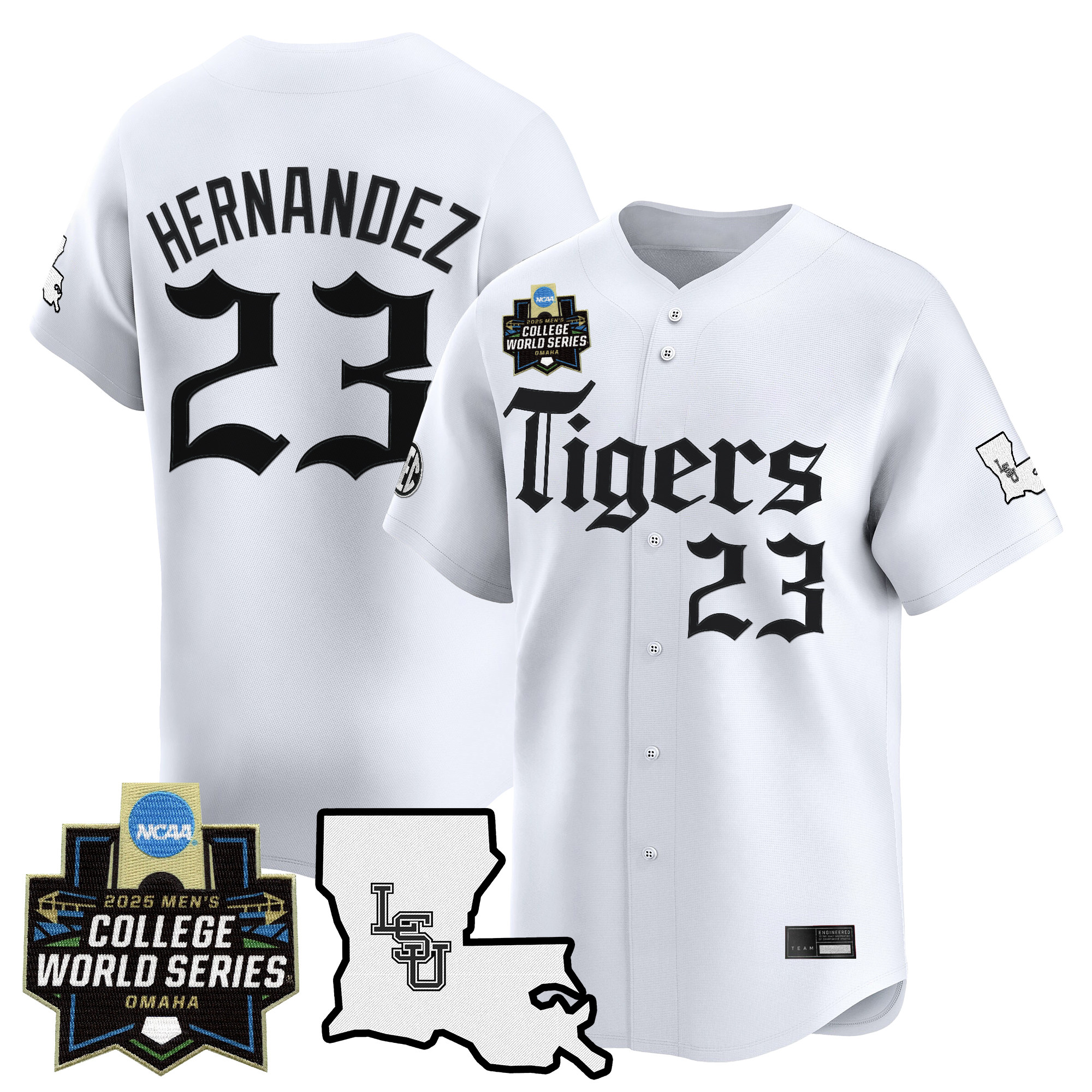 Men's LSU Tigers 2025 World Series 'Gothic Geaux Edition' Vapor Premier Limited Jersey - All Stitched