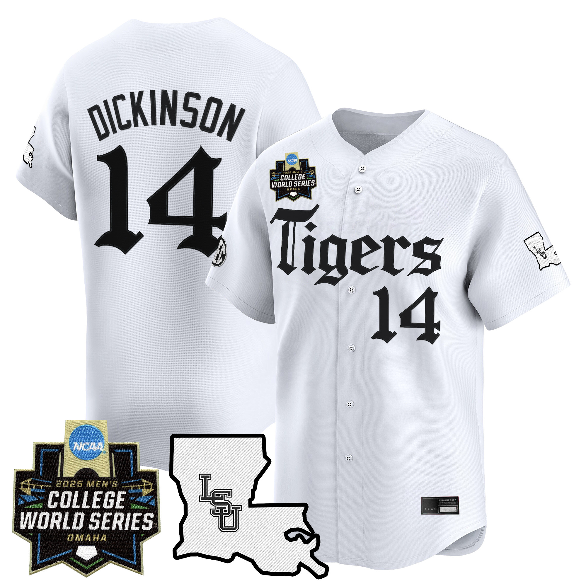 Men's LSU Tigers 2025 World Series 'Gothic Geaux Edition' Vapor Premier Limited Jersey - All Stitched