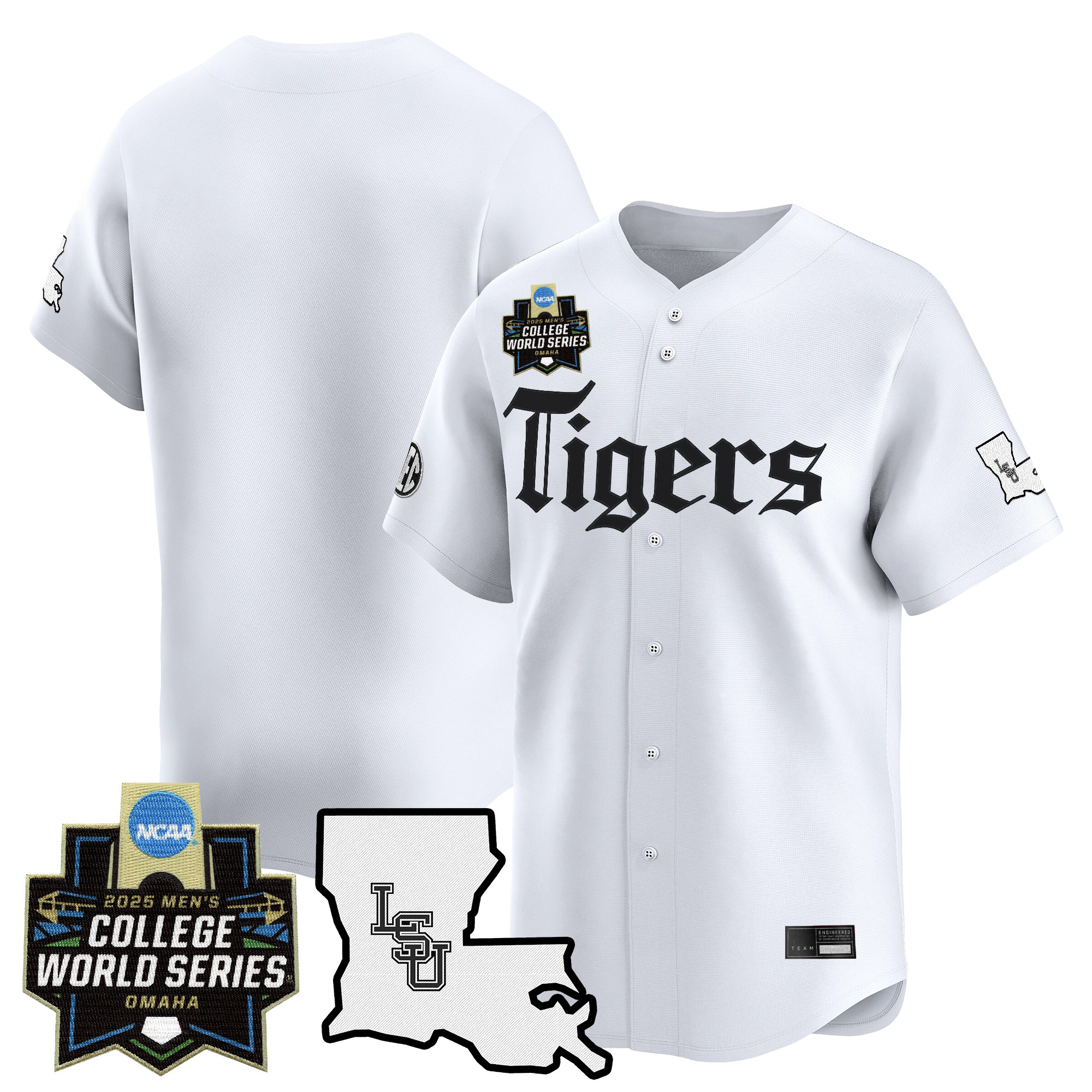 Men's LSU Tigers 2025 World Series 'Gothic Geaux Edition' Vapor Premier Limited Jersey - All Stitched