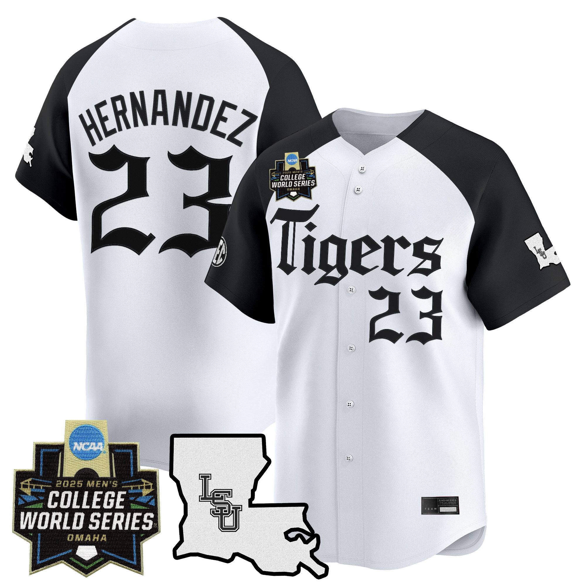 Men's LSU Tigers 2025 World Series 'Gothic Geaux Edition' Vapor Premier Limited Jersey - All Stitched