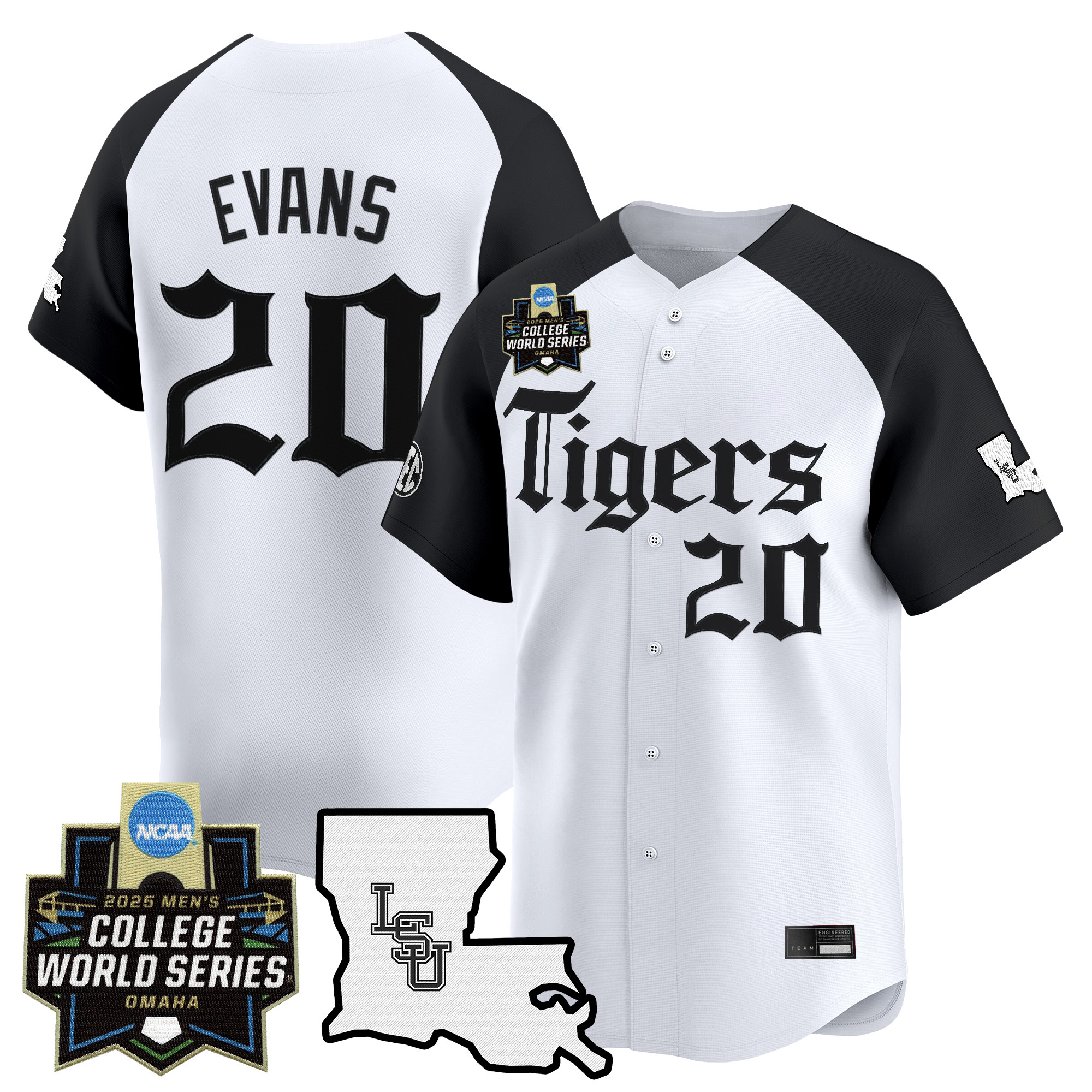 Men's LSU Tigers 2025 World Series 'Gothic Geaux Edition' Vapor Premier Limited Jersey - All Stitched