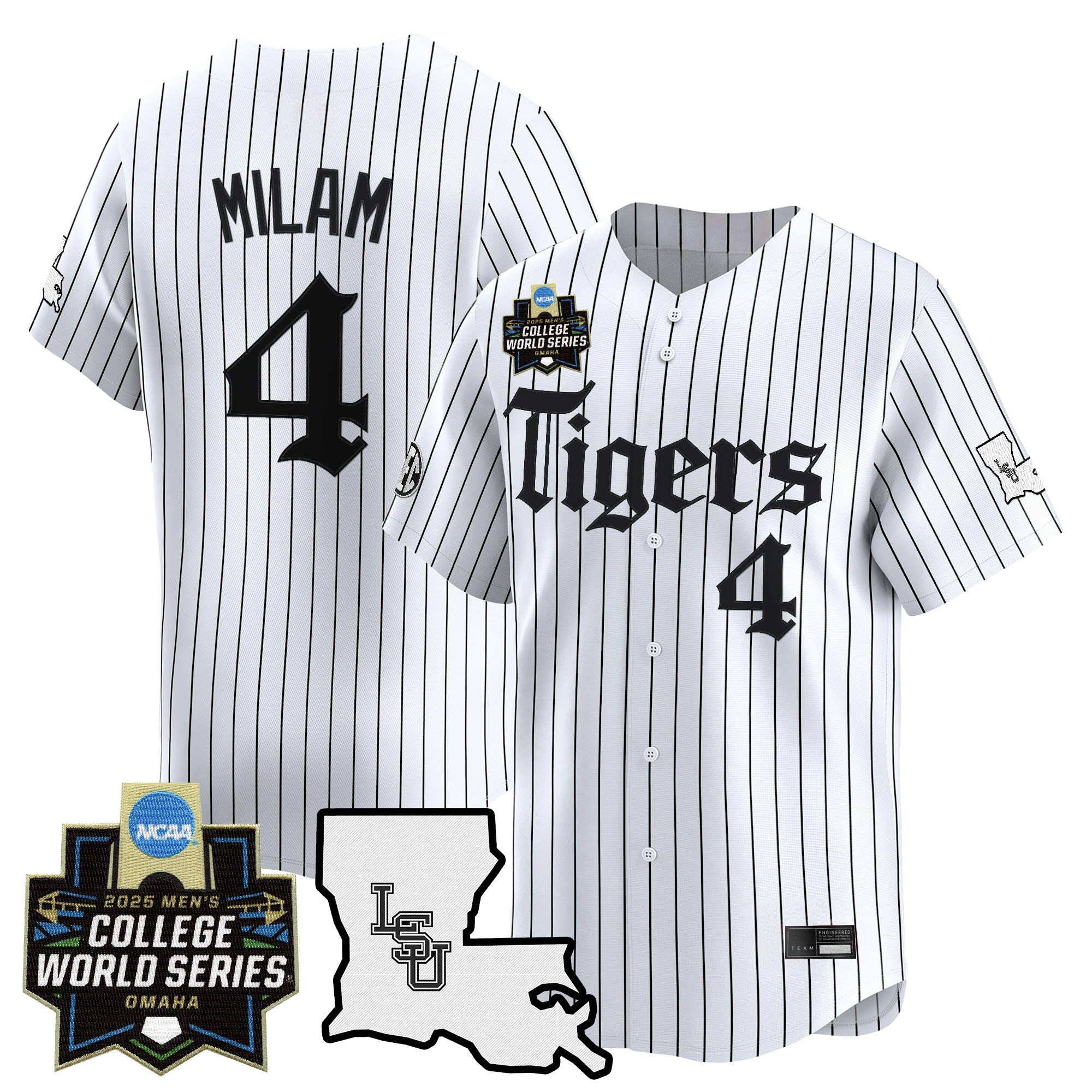 Men's LSU Tigers 2025 World Series 'Gothic Geaux Edition' Vapor Premier Limited Jersey - All Stitched