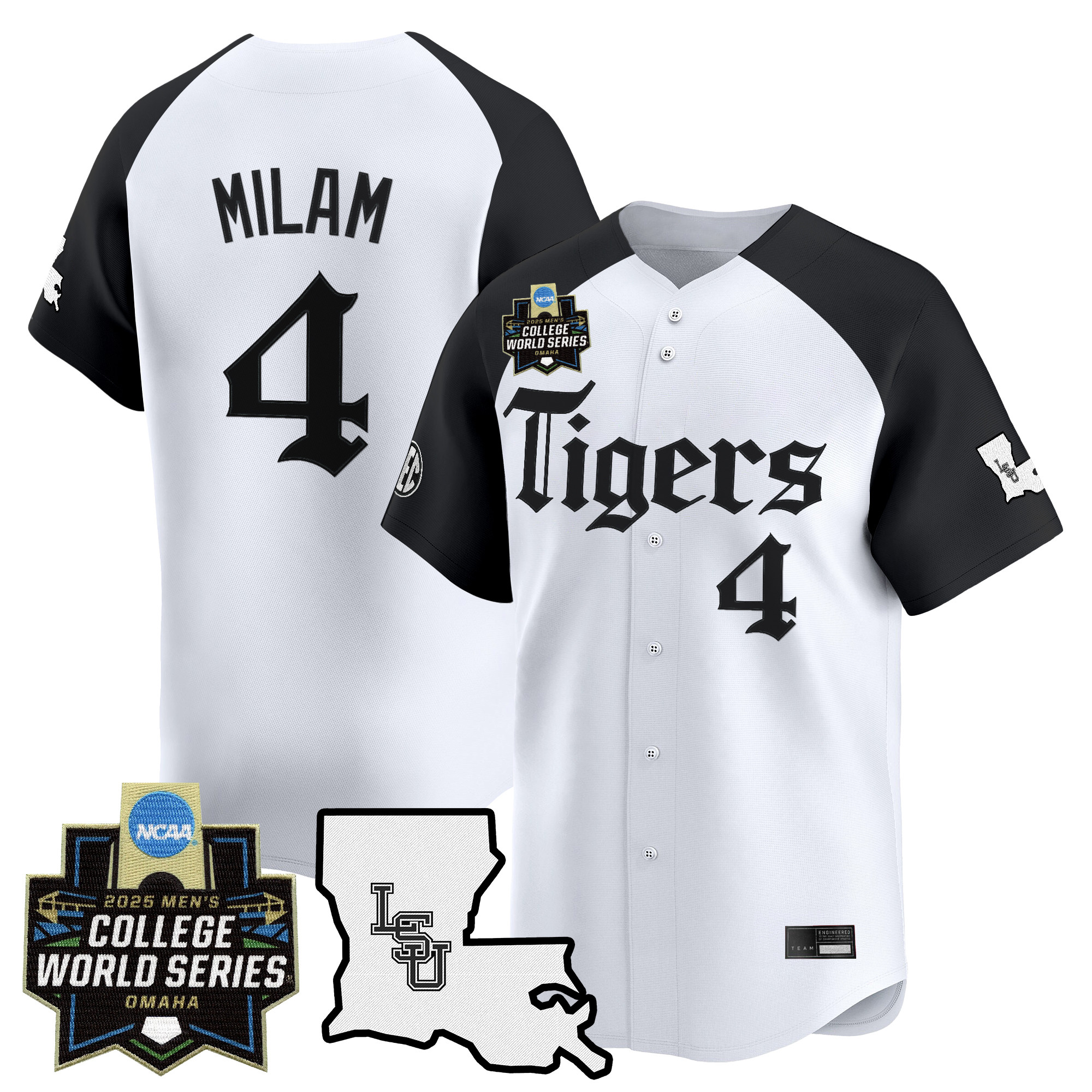 Men's LSU Tigers 2025 World Series 'Gothic Geaux Edition' Vapor Premier Limited Jersey - All Stitched