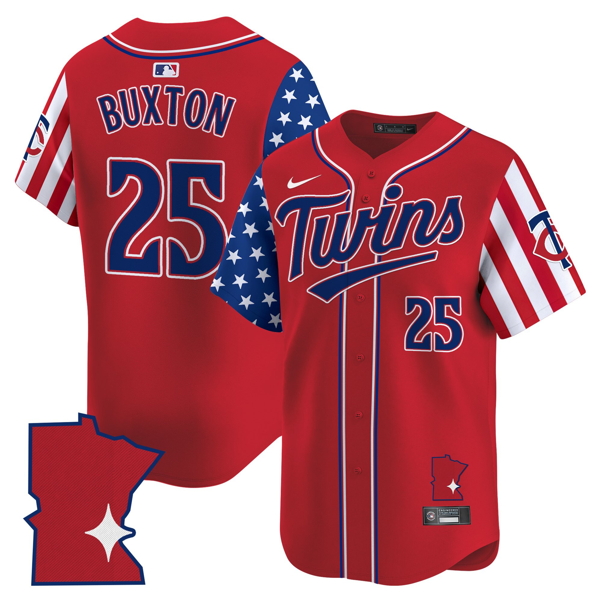 Men's Minnesota Twins 2025 Independence Day Vapor Premier Limited Jersey - All Stitched