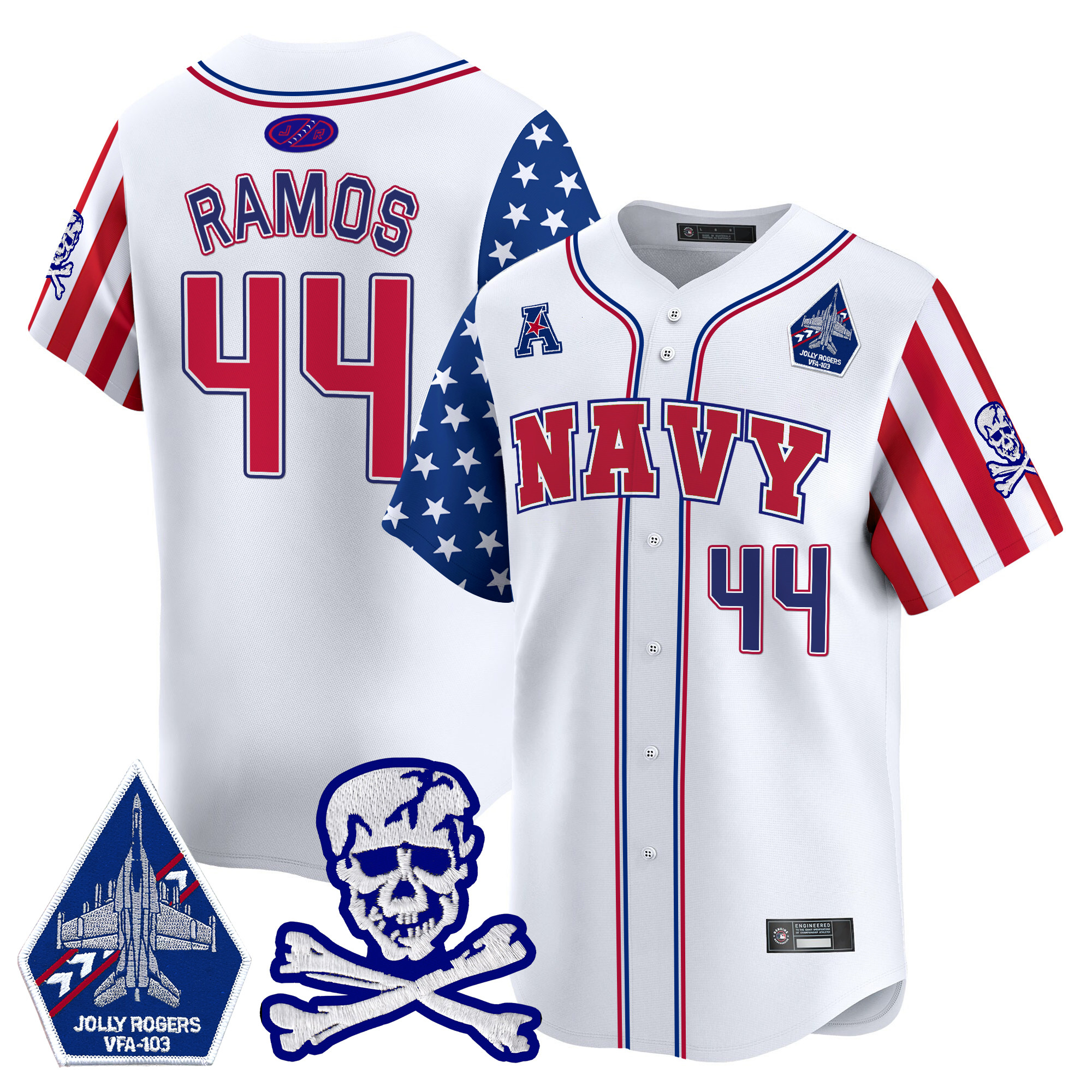 Men's Navy Midshipmen 2025 Independence Day Vapor Premier Limited Jersey - All Stitched