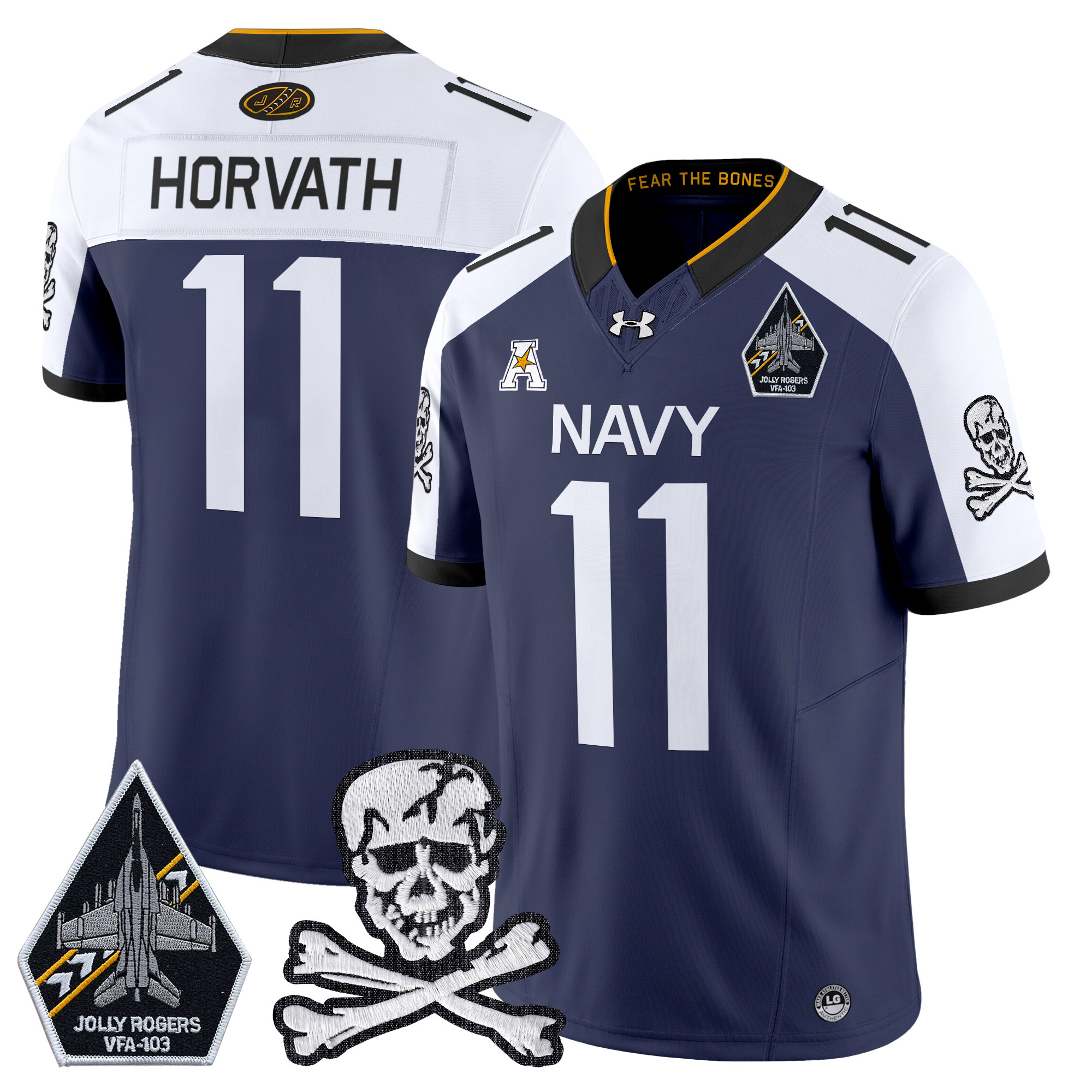 Men's Navy Midshipmen 2025 Vapor Limited Jersey - All Stitched