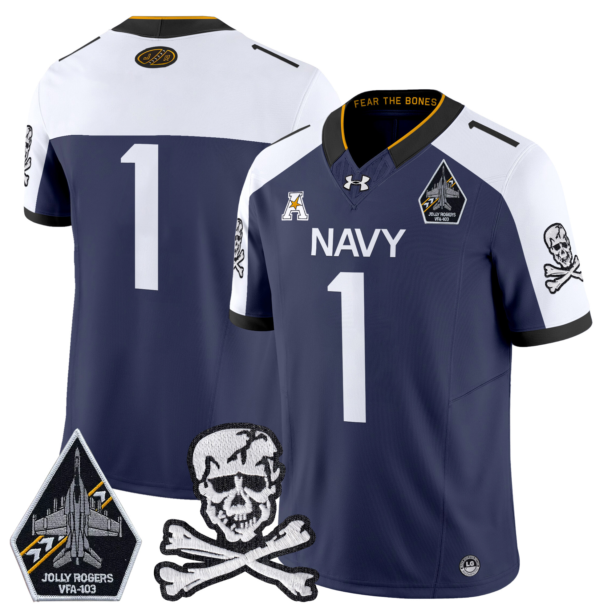Men's Navy Midshipmen 2025 Vapor Limited Jersey - All Stitched