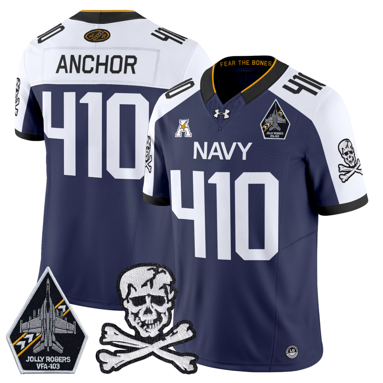 Men's Navy Midshipmen 2025 Vapor Limited Jersey - All Stitched